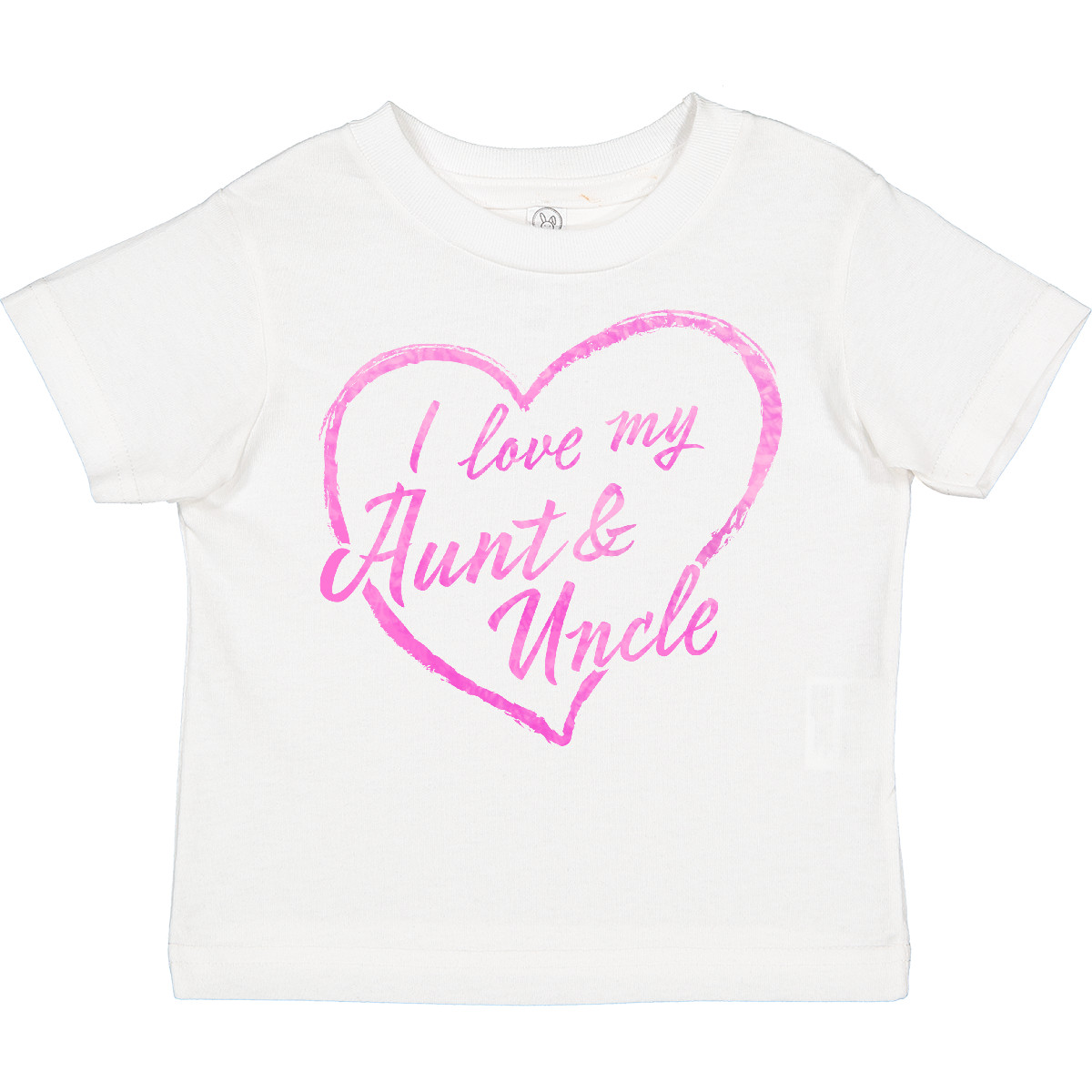 Inktastic I Love My Aunt And Uncle In Pink Chalk Heart Toddler T-Shirt Family As - Picture 8 of 8