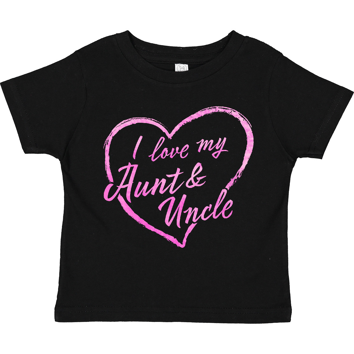 Inktastic I Love My Aunt And Uncle In Pink Chalk Heart Toddler T-Shirt Family As - Picture 3 of 8