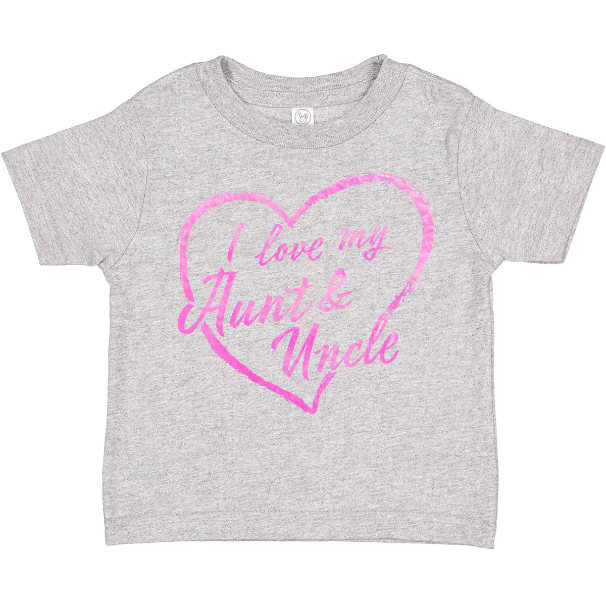 Inktastic I Love My Aunt And Uncle In Pink Chalk Heart Toddler T-Shirt Family As - Picture 5 of 8