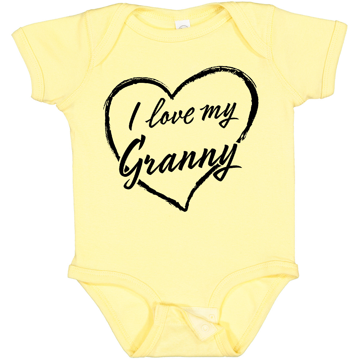Inktastic I Love My Granny In Black Chalk Heart Baby Bodysuit Family Grandma As - Picture 3 of 11