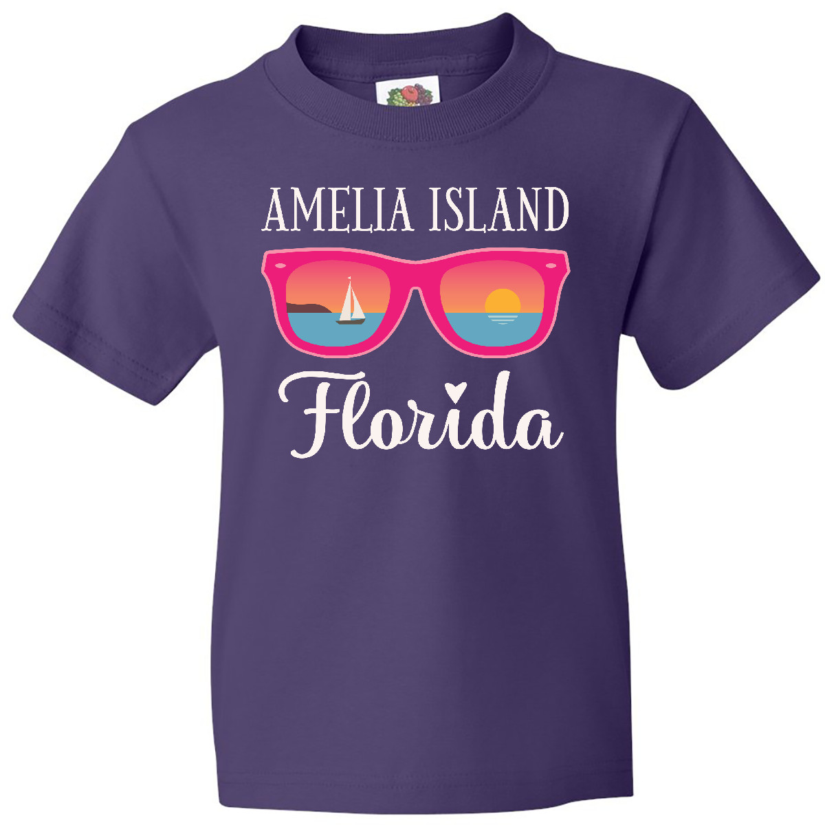 Inktastic Amelia Island Florida Vacation Youth T-Shirt Travel Souvenir Summer - Picture 8 of 10