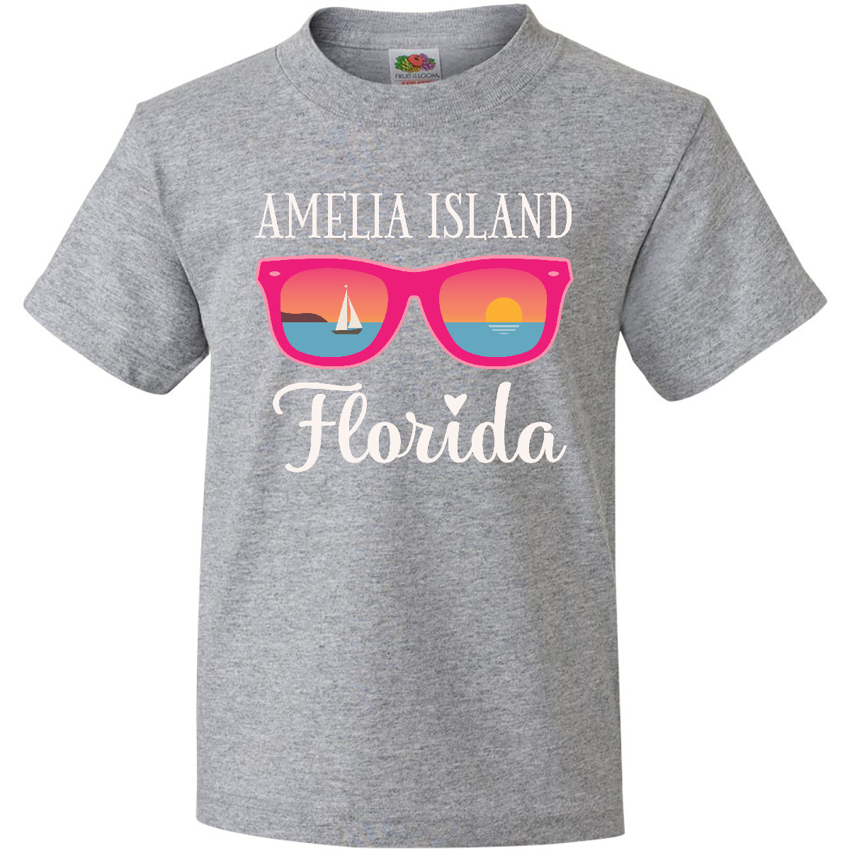 Inktastic Amelia Island Florida Vacation Youth T-Shirt Travel Souvenir Summer - Picture 4 of 10