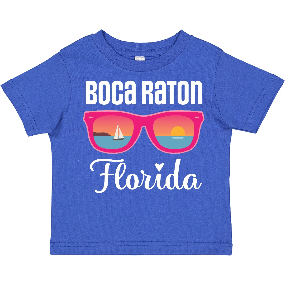 Inktastic Boca Raton Florida Vacation Toddler T-Shirt Travel Clothing Sailboat - Picture 9 of 9