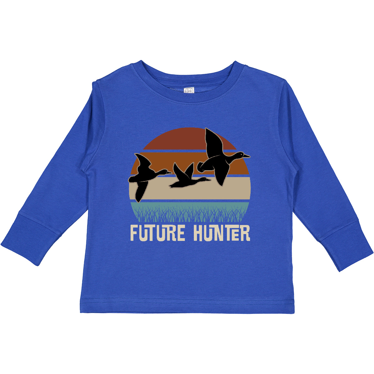 Inktastic Duck Hunting Future Hunter Toddler Long Sleeve T-Shirt Light Colored - Picture 3 of 3