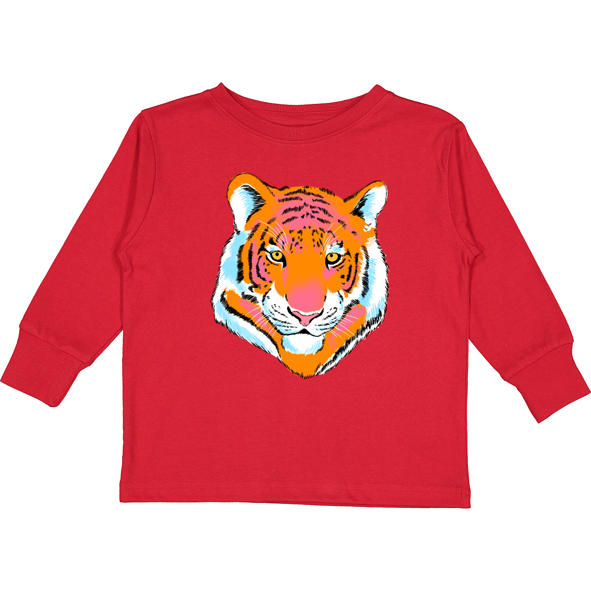 Inktastic Tiger Head Toddler Long Sleeve T-Shirt Animals Widlife Wild Animal - Picture 9 of 11