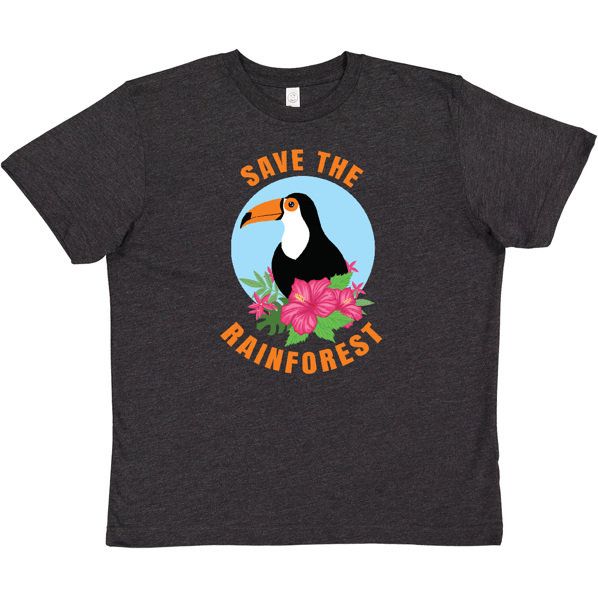 Inktastic Save The Rainforest Toucan Illustration Youth T-Shirt Deforestation - Picture 7 of 9
