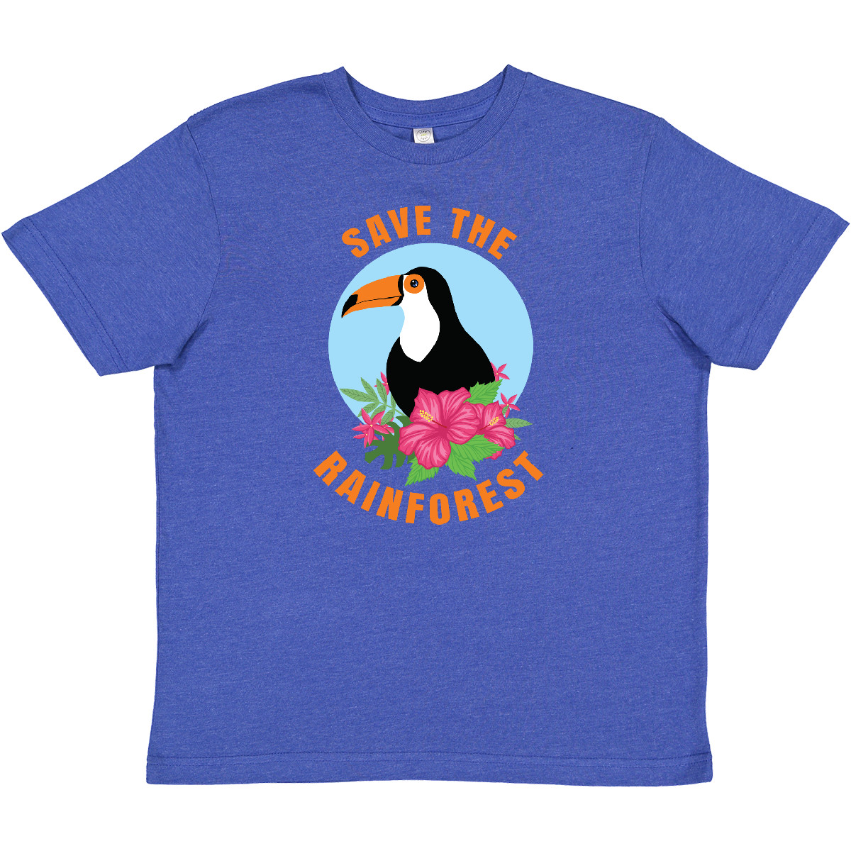 Inktastic Save The Rainforest Toucan Illustration Youth T-Shirt Deforestation - Picture 8 of 9