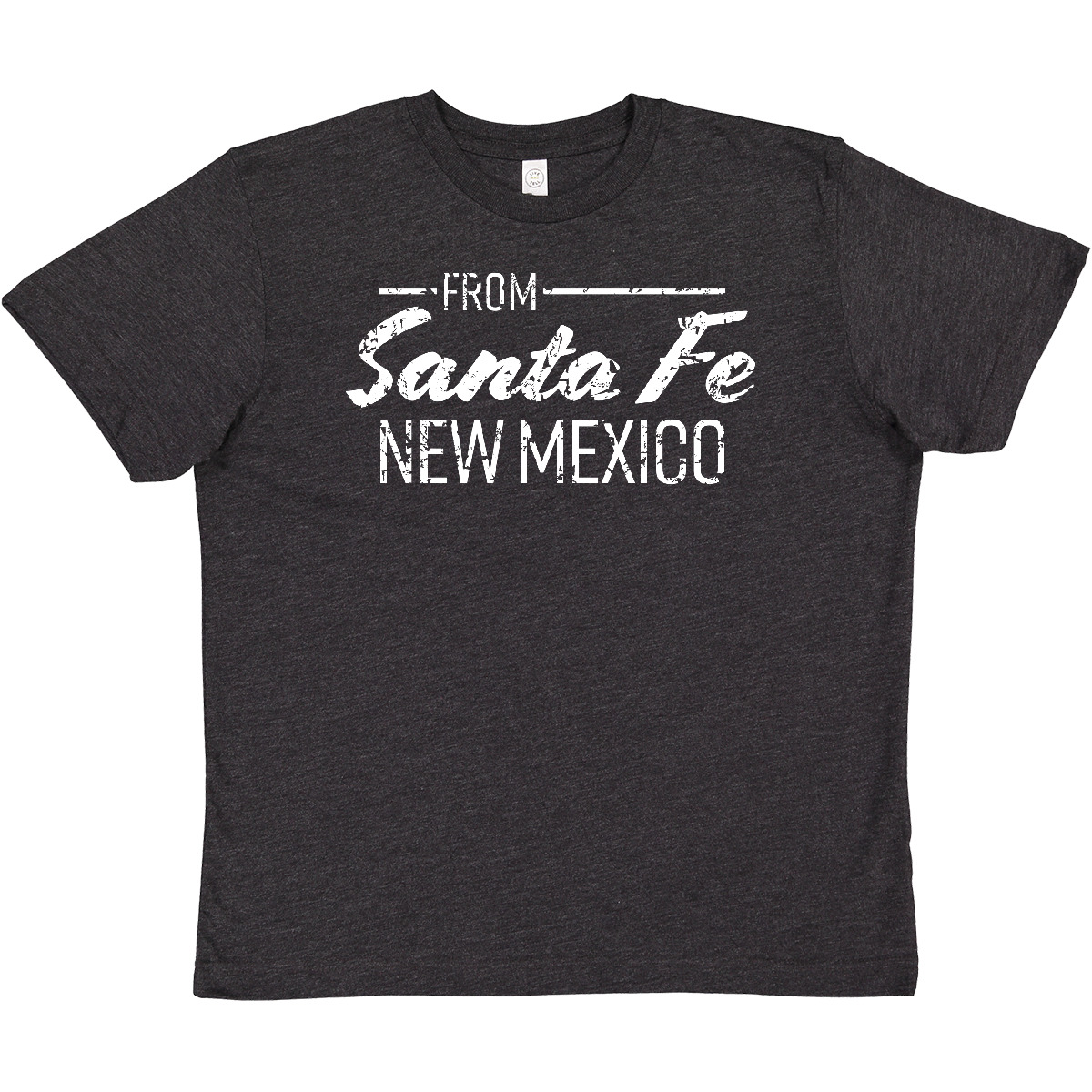 Inktastic From Santa Fe New Mexico In White Distressed Text Youth T-Shirt State - Picture 7 of 8