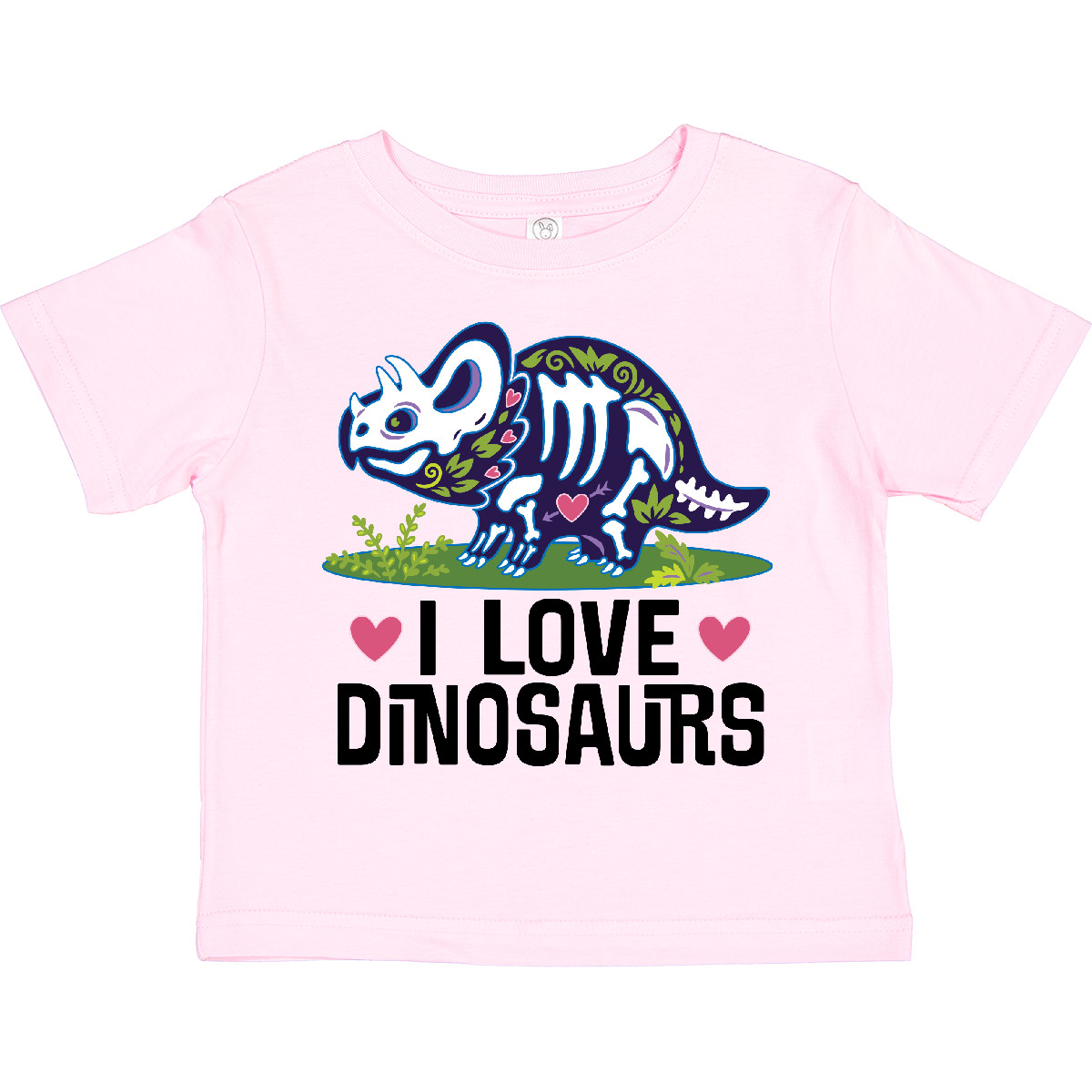 Inktastic Girl Dinosaur I Love Dinosaurs Toddler T-Shirt Girls Childs Cute Child - Picture 8 of 9