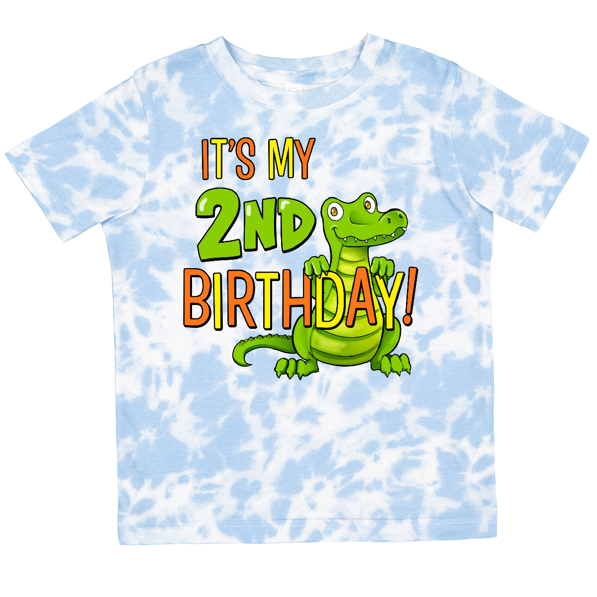 Inktastic It's My 2nd Birthday With Cute Green Alligator Toddler T-Shirt 2 Two - Picture 8 of 10