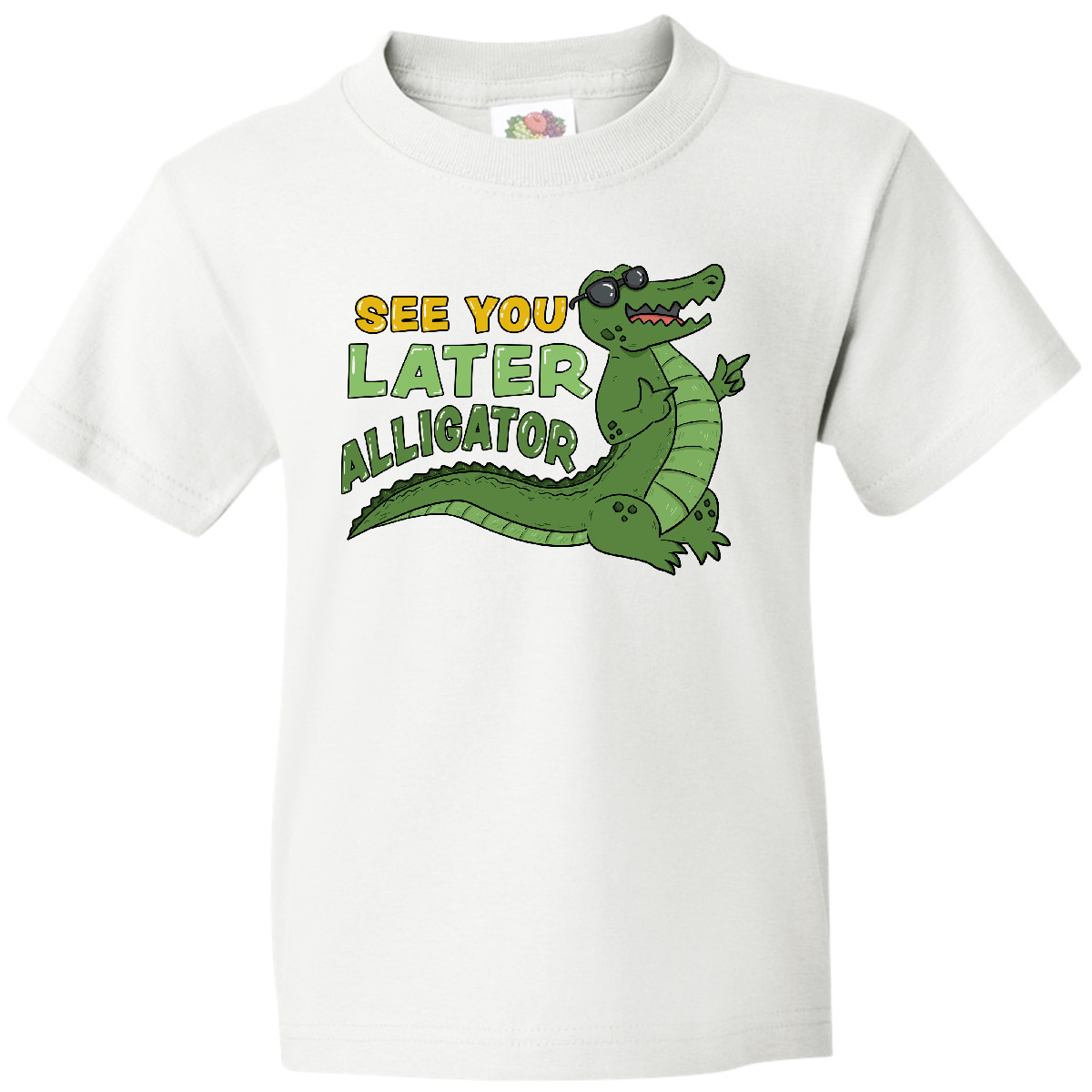 Inktastic See You Later Alligator With Black Sunglasses Youth T-Shirt Animals Uf - Picture 9 of 9