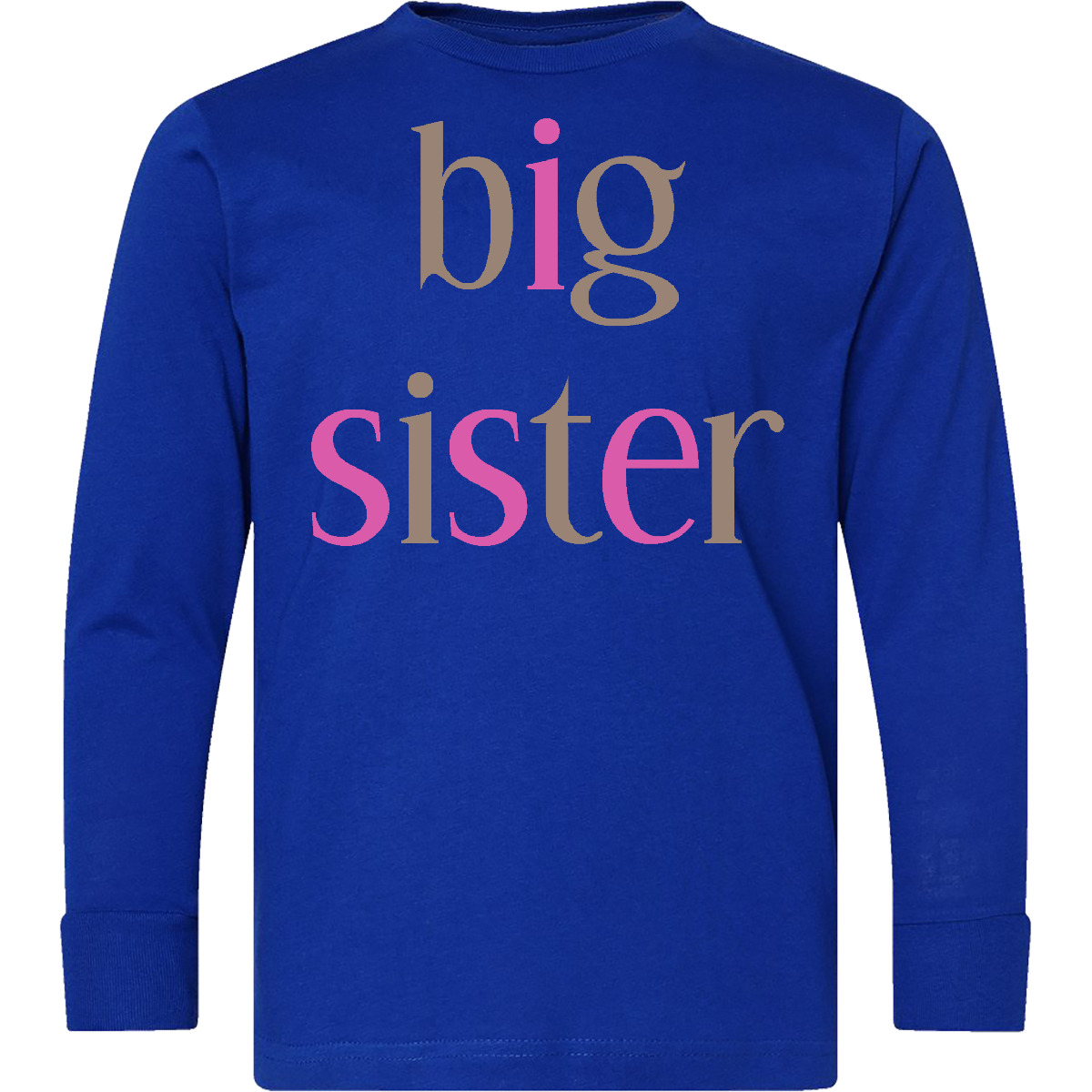Inktastic Big Sister Youth Long Sleeve T-Shirt Little Sibling Pink Love Older - Picture 3 of 3