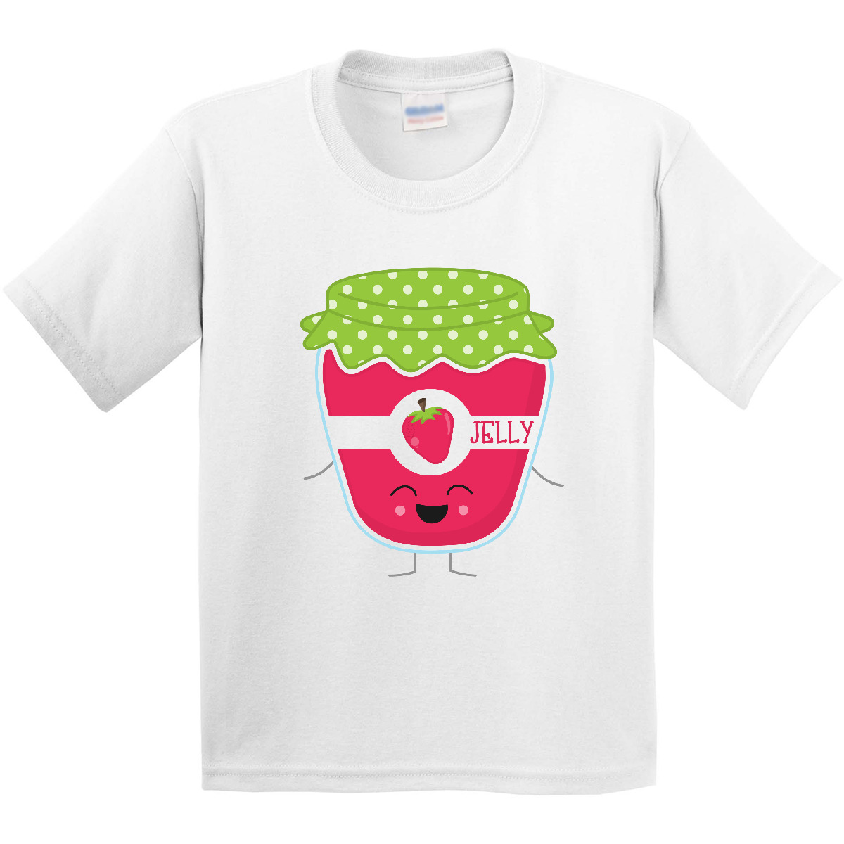 Inktastic Cute Kawaii Jelly Youth T-Shirt Jam Peanut Butter Matching Food Tee - Picture 11 of 11