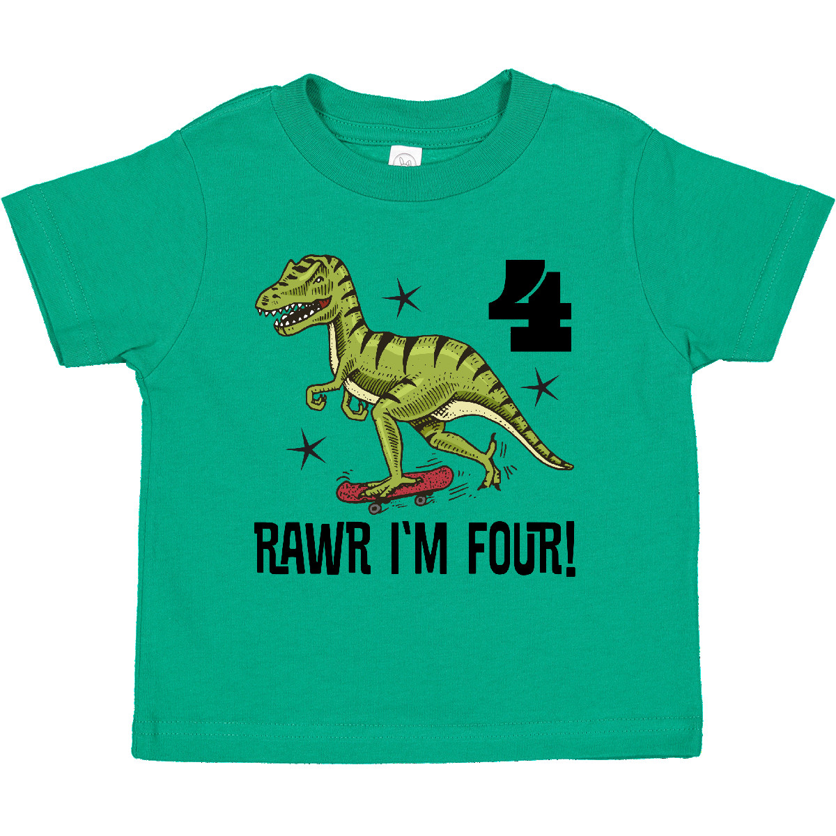 Inktastic 4th Birthday Party Dinosaur 4 Year Old Toddler T-Shirt Im Dino Childs - Picture 7 of 12