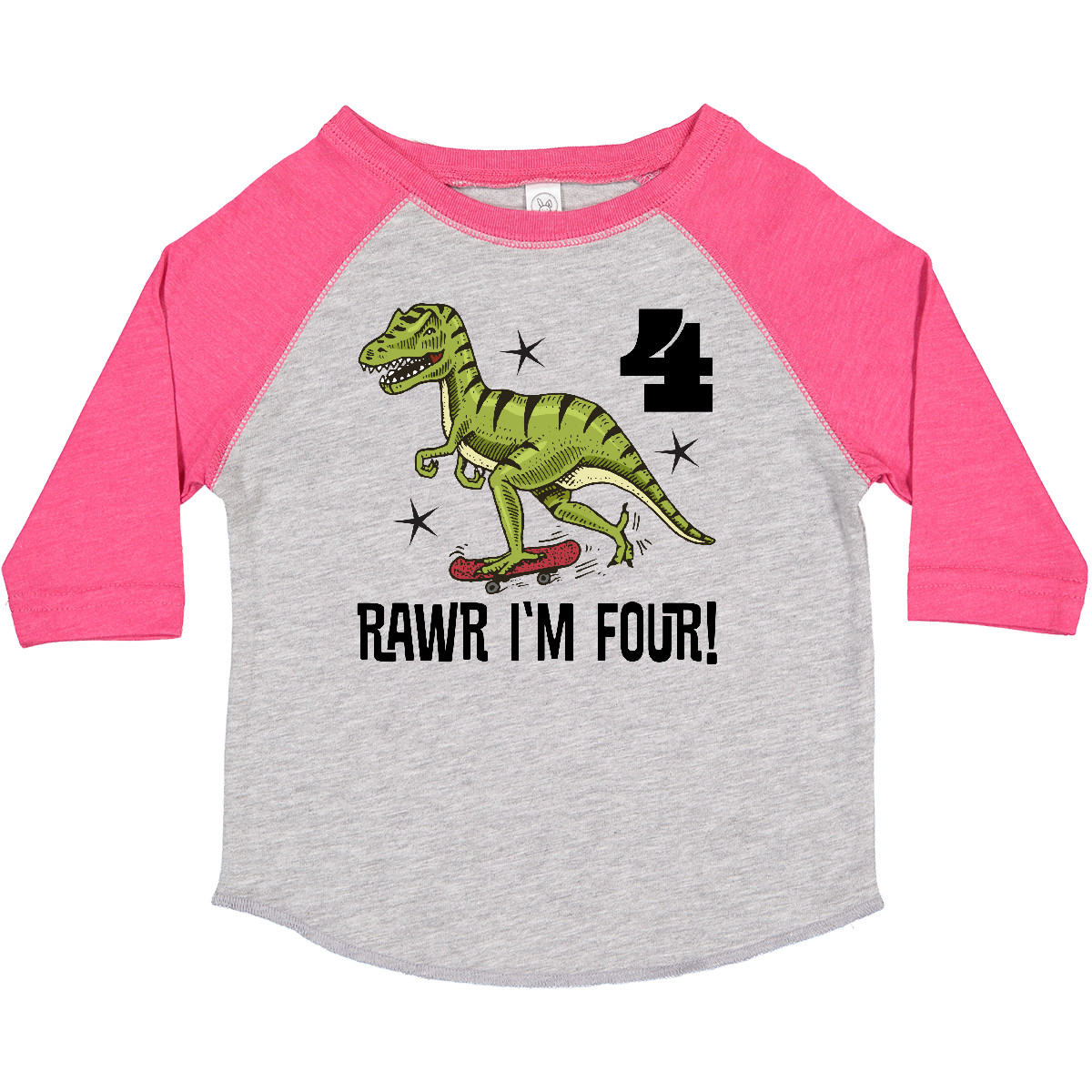 Inktastic 4th Birthday Party Dinosaur 4 Year Old Toddler T-Shirt Im Dino Childs - Picture 4 of 12
