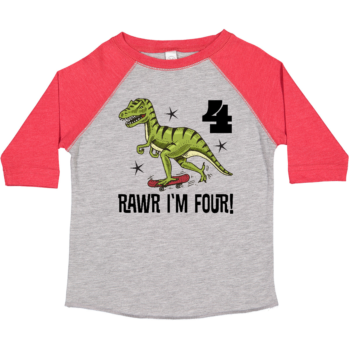 Inktastic 4th Birthday Party Dinosaur 4 Year Old Toddler T-Shirt Im Dino Childs - Picture 5 of 12