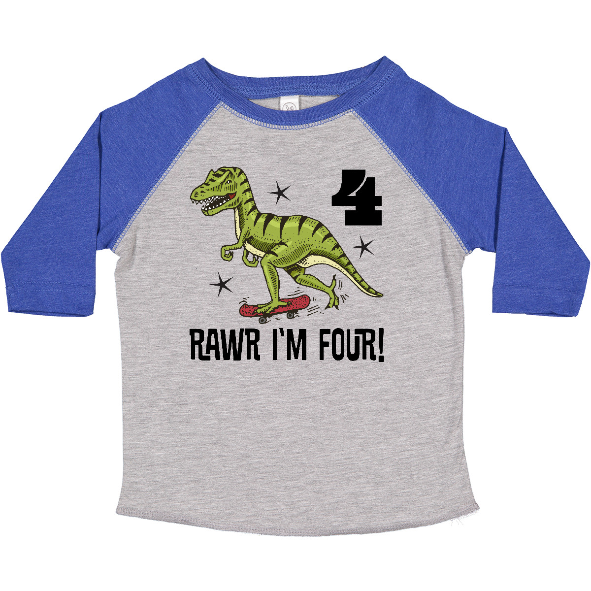 Inktastic 4th Birthday Party Dinosaur 4 Year Old Toddler T-Shirt Im Dino Childs - Picture 6 of 12