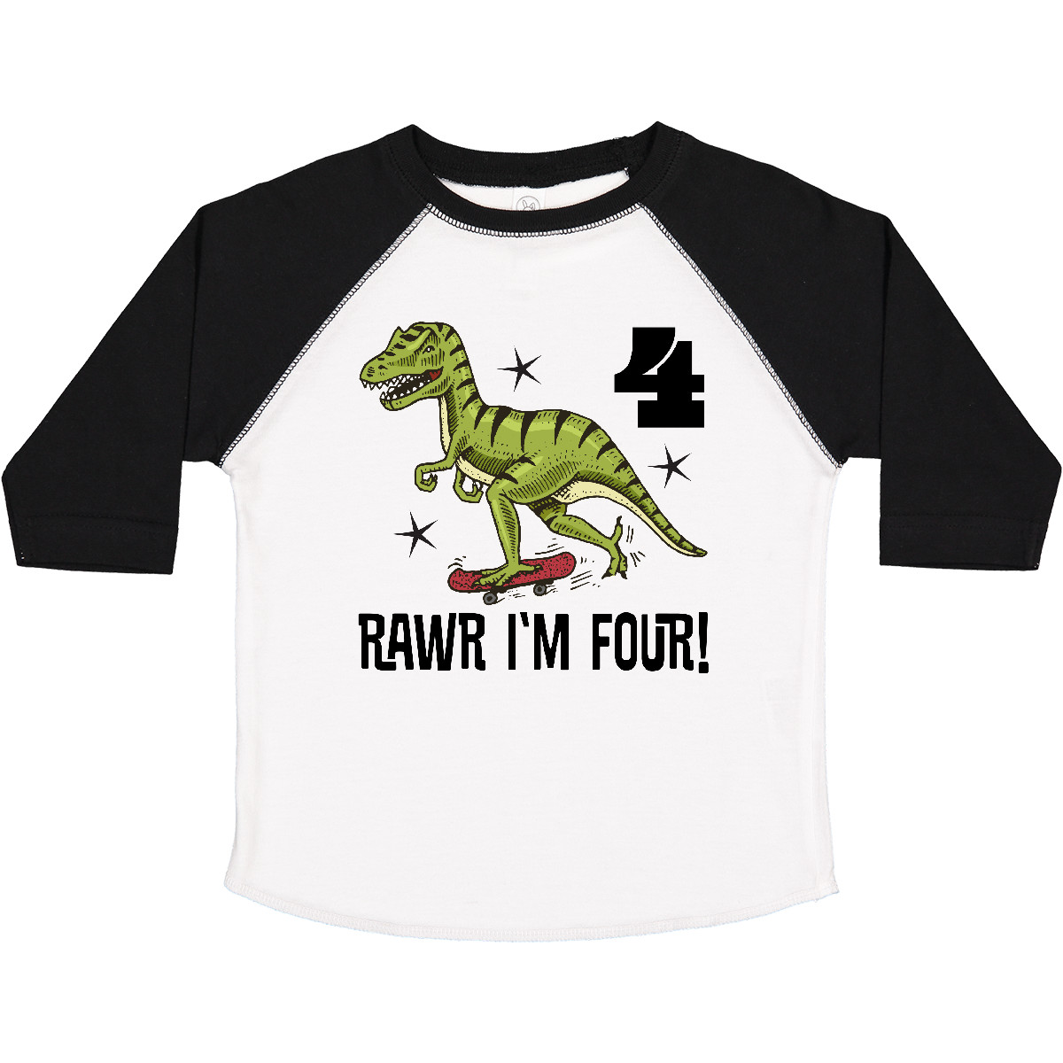 Inktastic 4th Birthday Party Dinosaur 4 Year Old Toddler T-Shirt Im Dino Childs - Picture 12 of 12