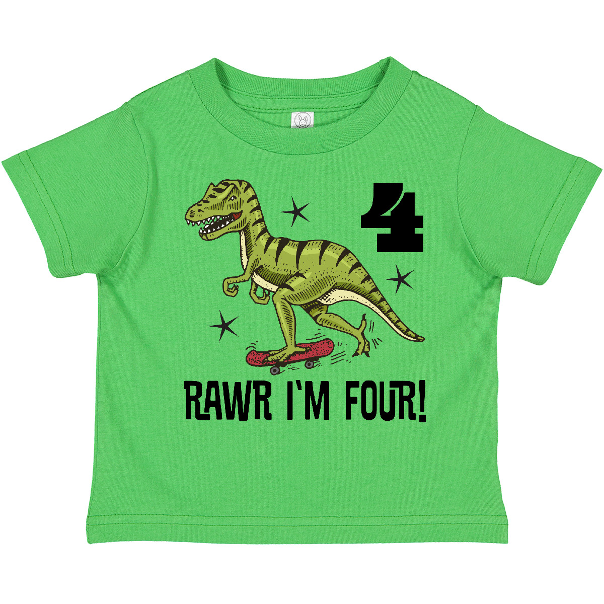 Inktastic 4th Birthday Party Dinosaur 4 Year Old Toddler T-Shirt Im Dino Childs - Picture 2 of 12