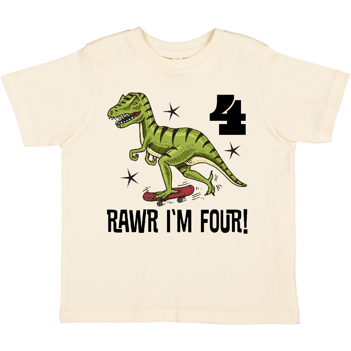 Inktastic 4th Birthday Party Dinosaur 4 Year Old Toddler T-Shirt Im Dino Childs - Picture 8 of 12