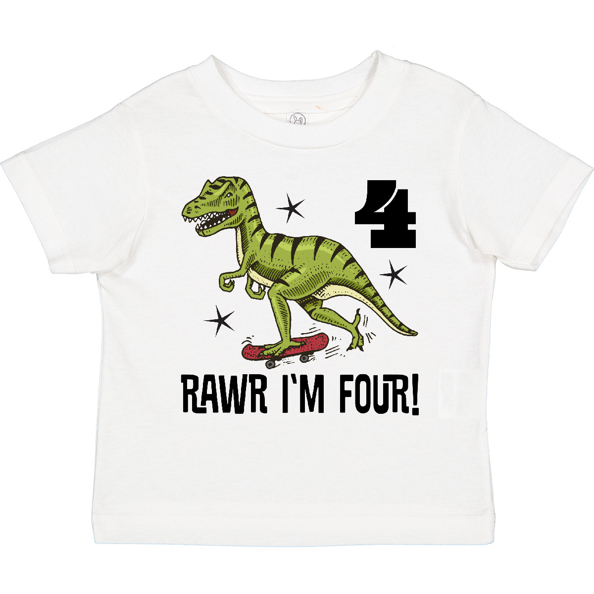 Inktastic 4th Birthday Party Dinosaur 4 Year Old Toddler T-Shirt Im Dino Childs - Picture 11 of 12