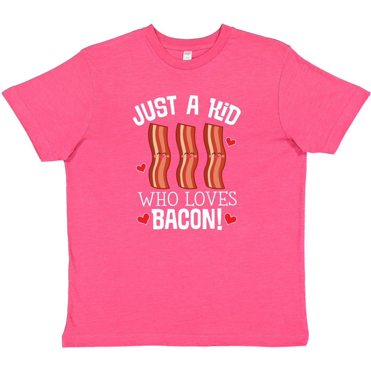 Inktastic Just A Kid Who Loves Bacon Youth T-Shirt Breakfast Food Tee Kids Child - Picture 9 of 10