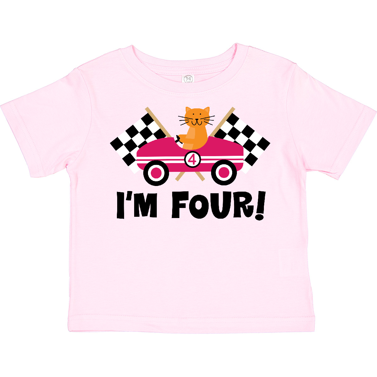 Inktastic 4th Birthday Racing Rally Flags Toddler T-Shirt Year Old Im Party Gift - Picture 5 of 8