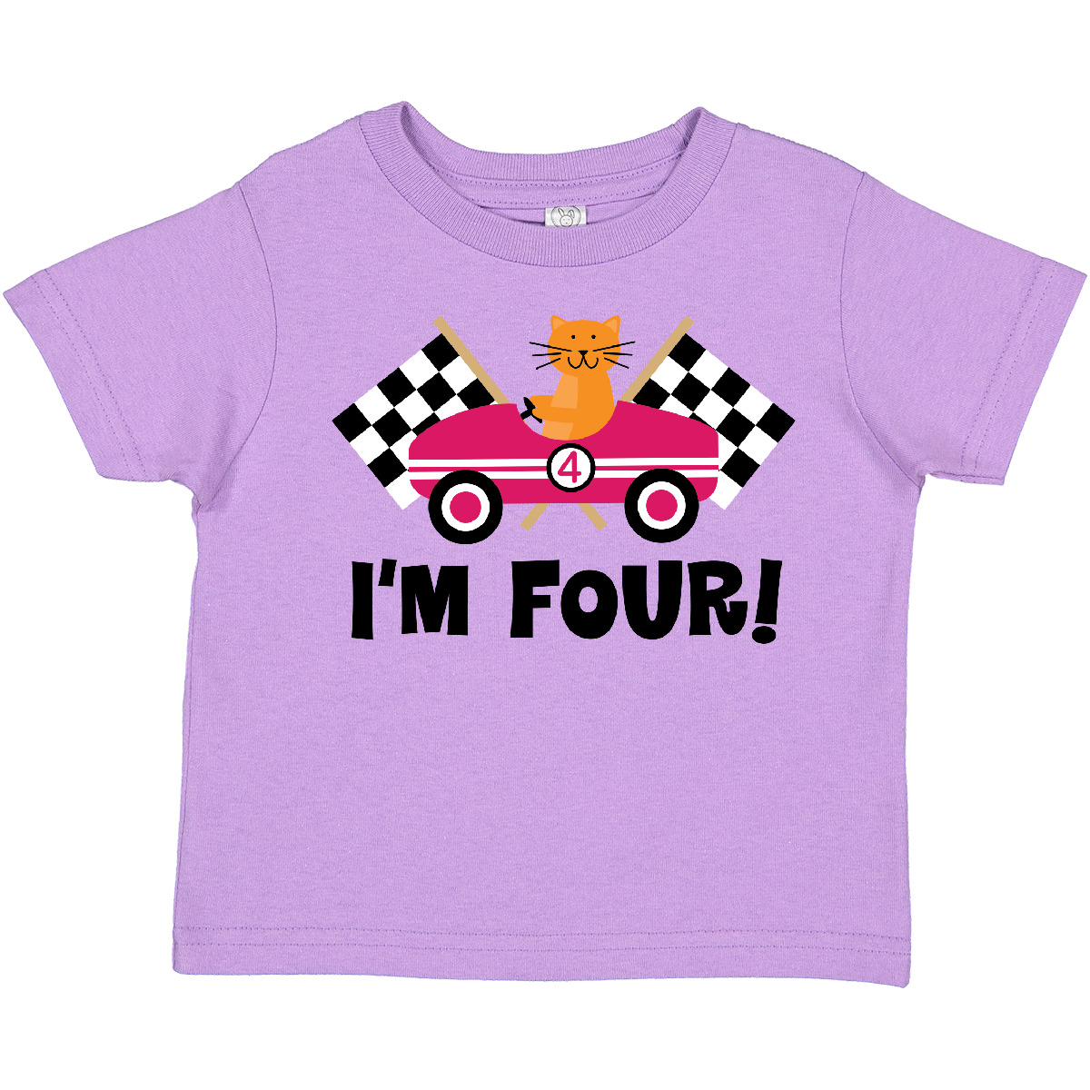 Inktastic 4th Birthday Racing Rally Flags Toddler T-Shirt Year Old Im Party Gift - Picture 4 of 8