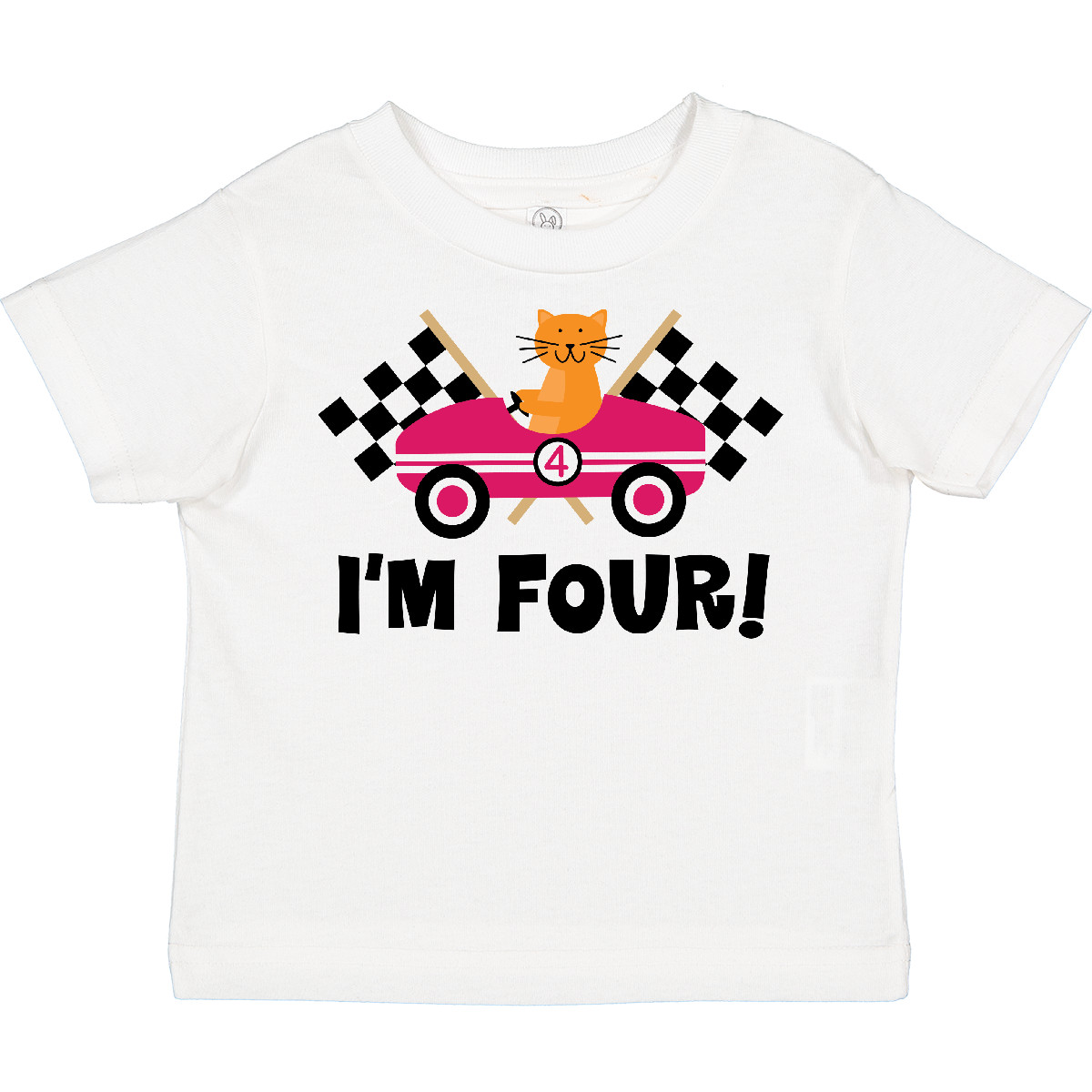 Inktastic 4th Birthday Racing Rally Flags Toddler T-Shirt Year Old Im Party Gift - Picture 7 of 8