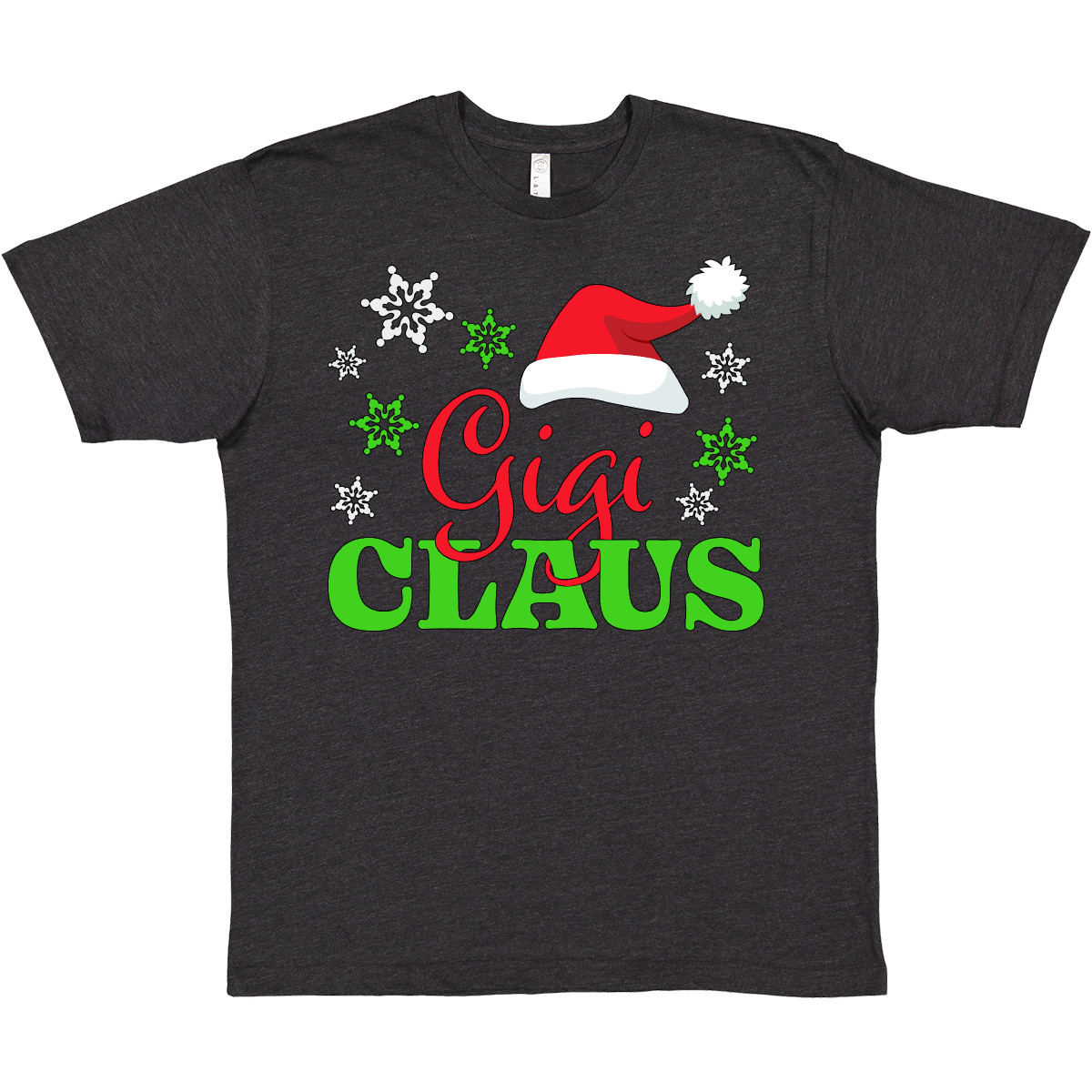 Inktastic Gigi Claus With Christmas Santa Hat And Snowflakes T-Shirt Great Humor - Picture 11 of 12