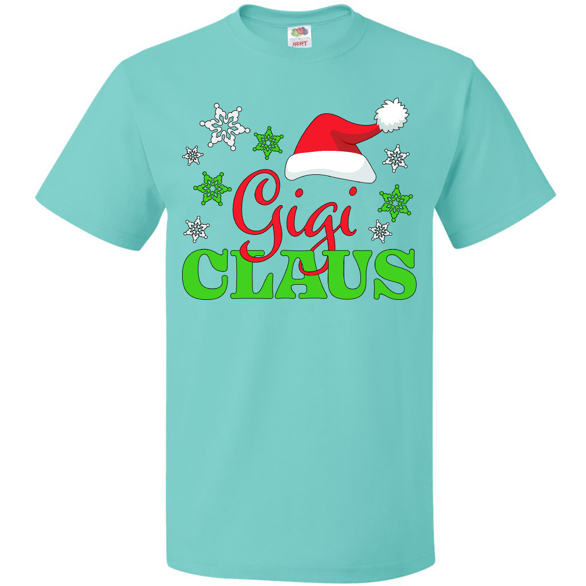 Inktastic Gigi Claus With Christmas Santa Hat And Snowflakes T-Shirt Great Humor - Picture 10 of 12