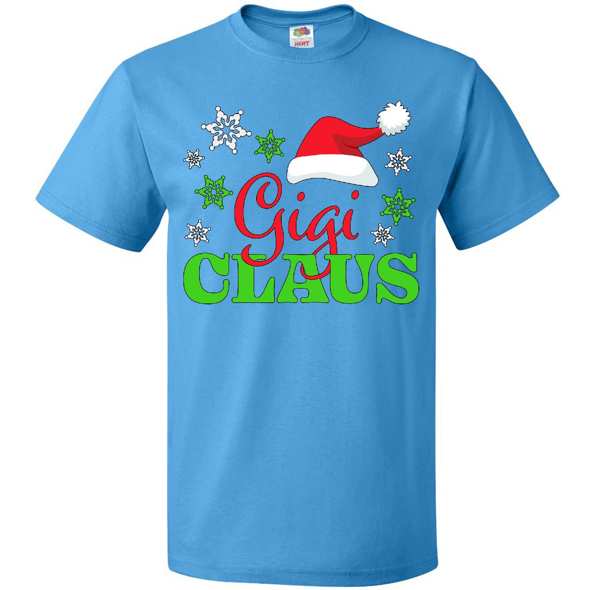Inktastic Gigi Claus With Christmas Santa Hat And Snowflakes T-Shirt Great Humor - Picture 8 of 12