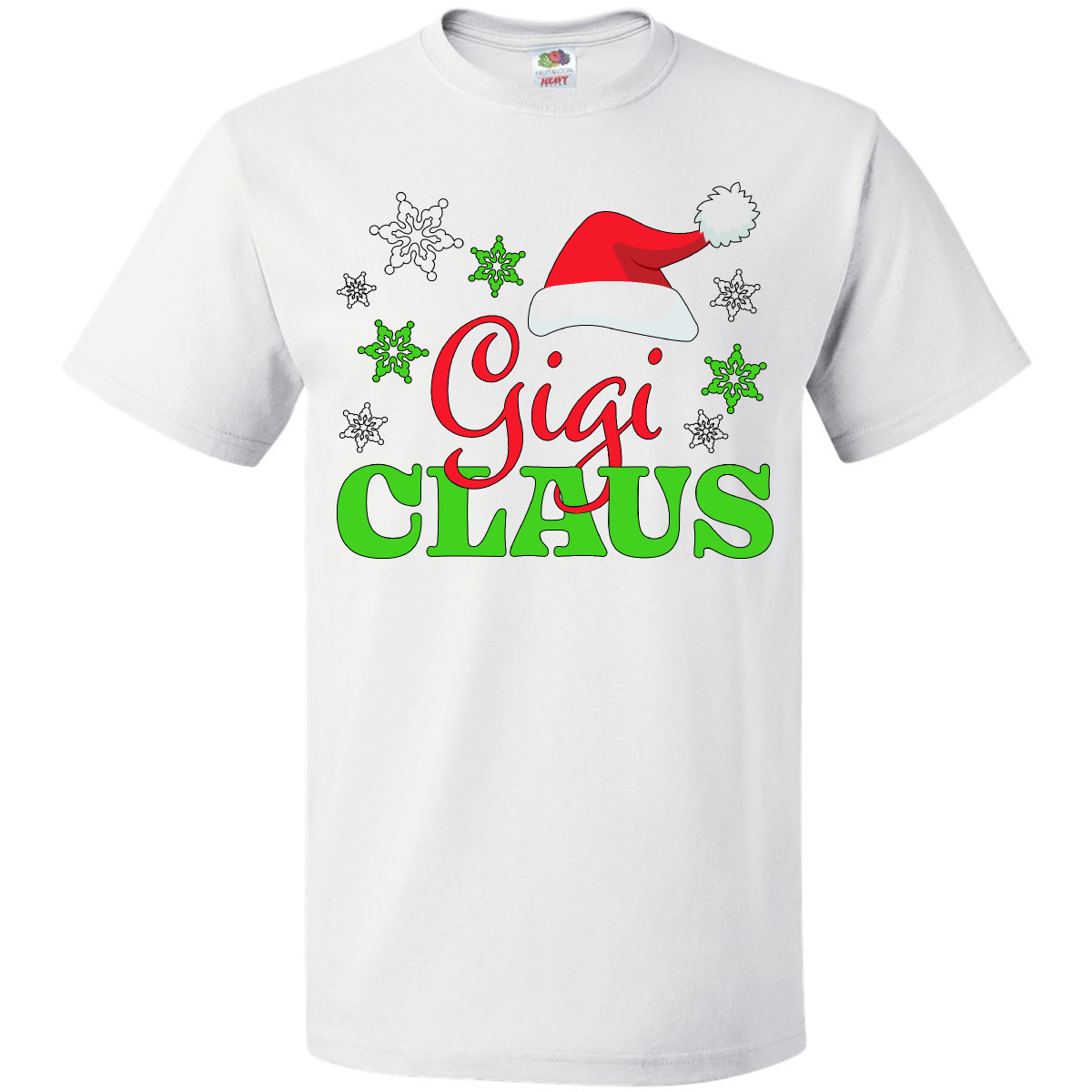 Inktastic Gigi Claus With Christmas Santa Hat And Snowflakes T-Shirt Great Humor - Picture 12 of 12