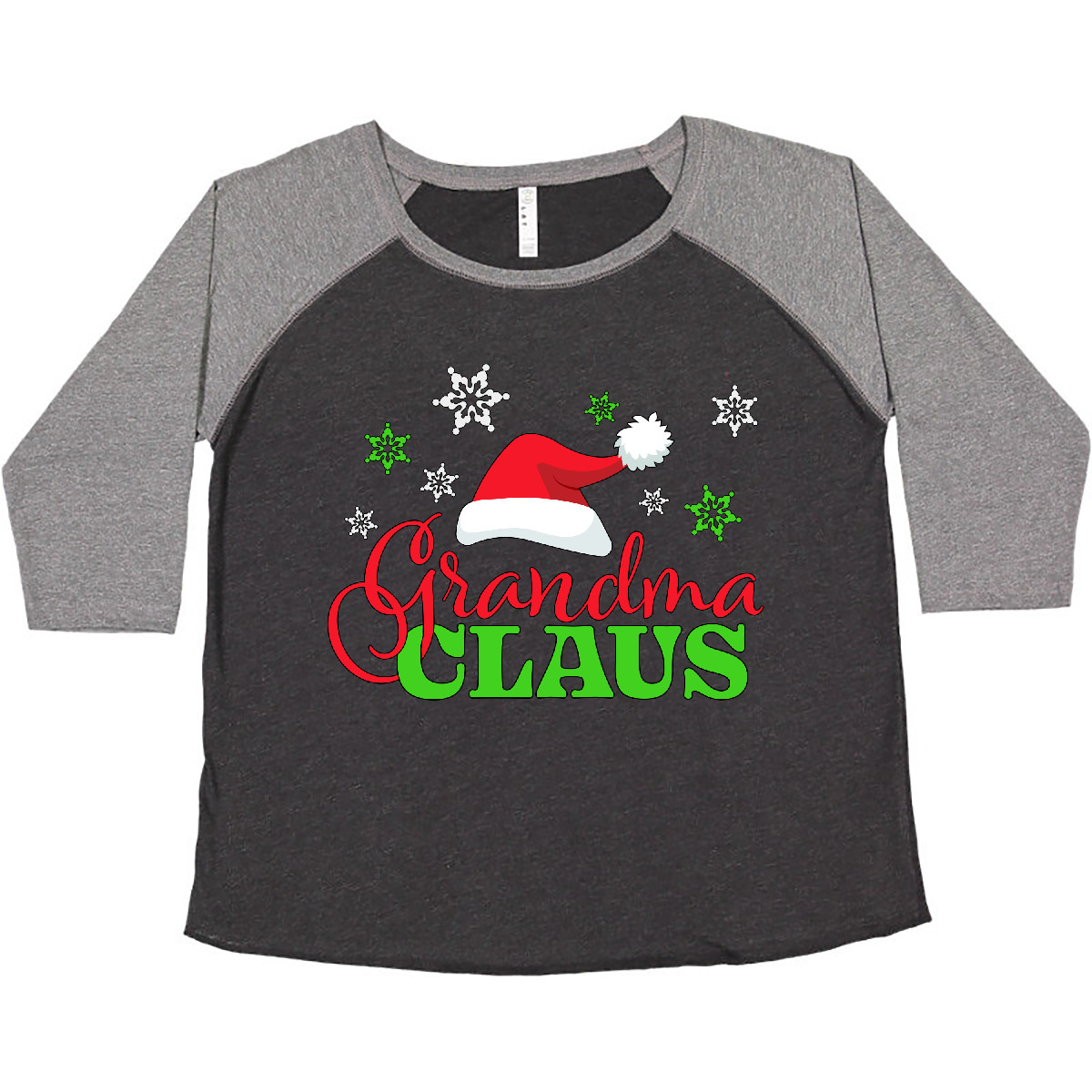 Inktastic Grandma Claus With Christmas Santa Hat And Women's Plus Size T-Shirt - Picture 3 of 4