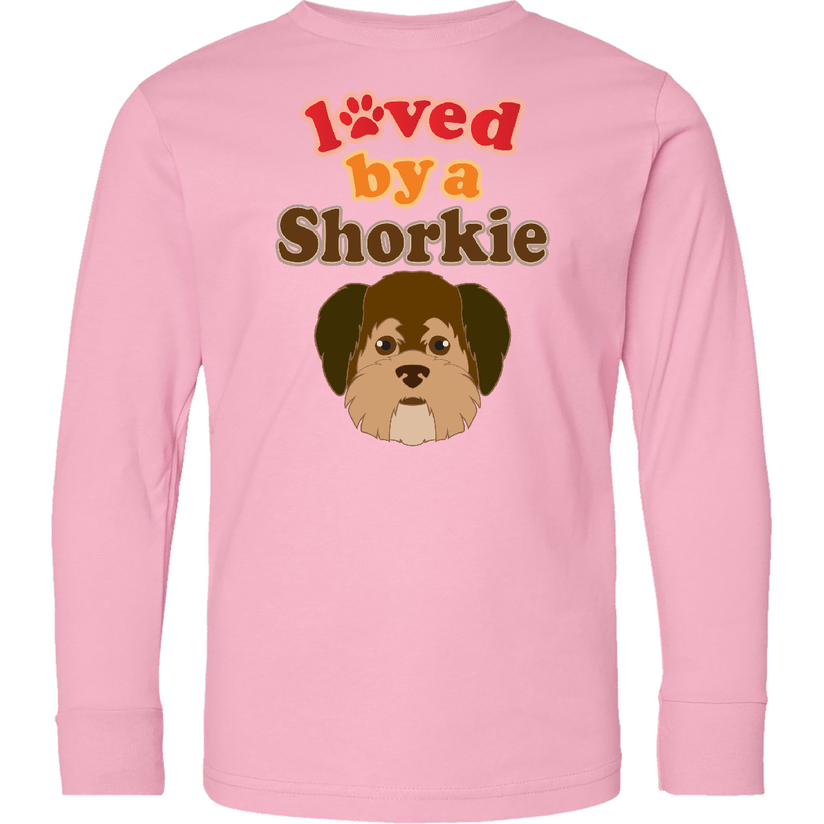 Inktastic Shorkie Dog Shih Tzu Yorkie Youth Long Sleeve T-Shirt Pets Hybrid Tee - Picture 3 of 4