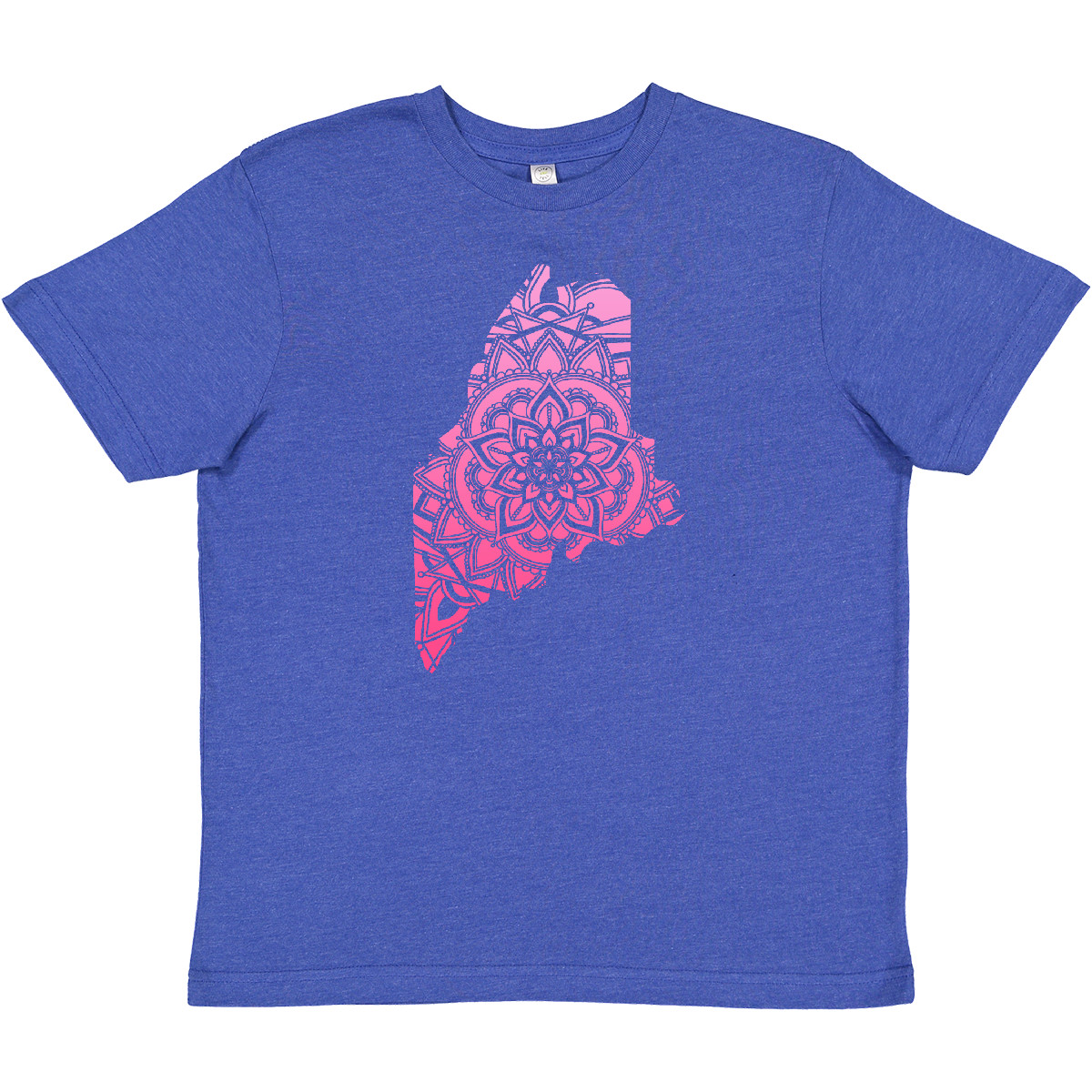 Inktastic Maine Silhouette Mandala Youth T-Shirt State Home Design Flower Love - Picture 6 of 7