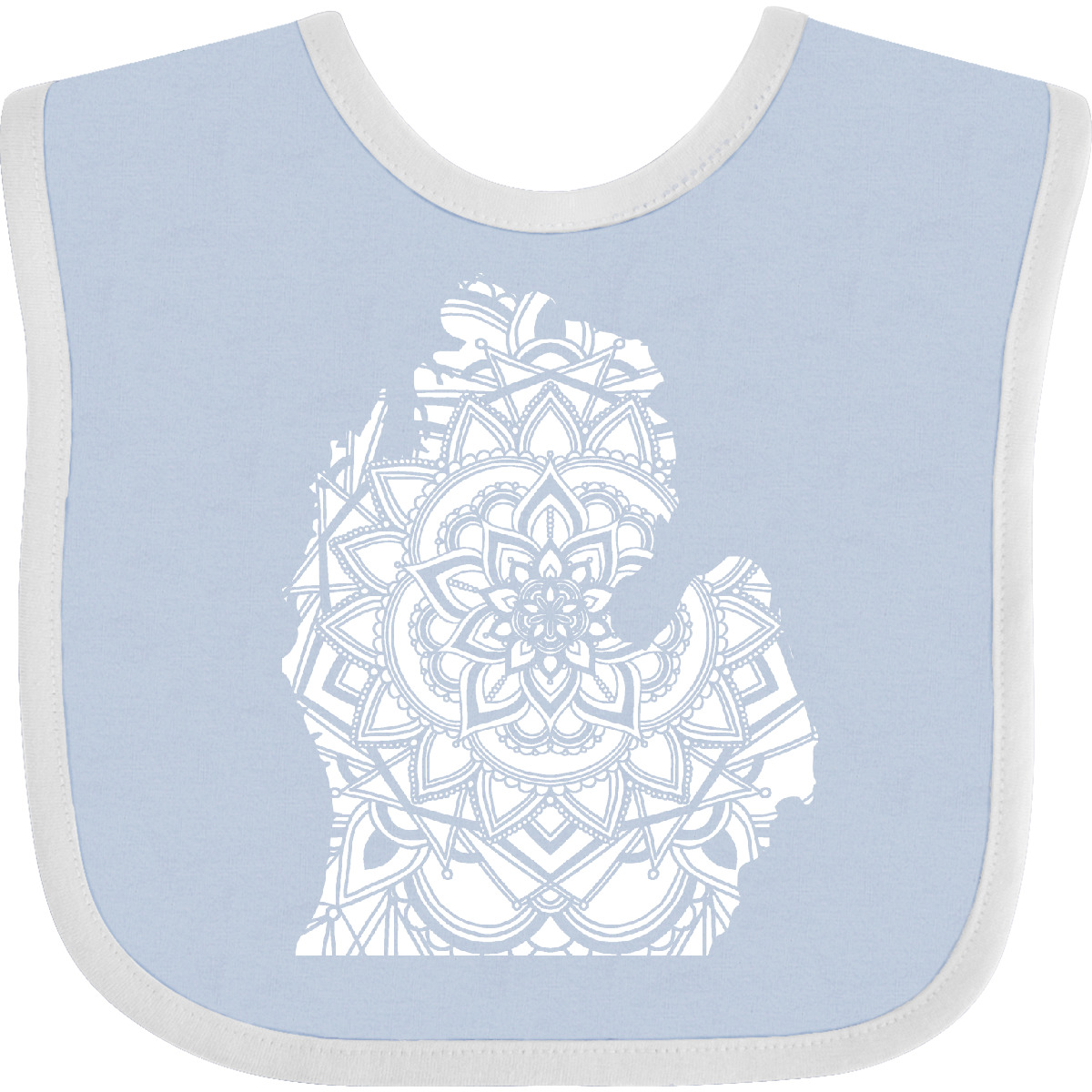 Inktastic Michigan Silhouette Mandala Baby Bib State Home Design Flower Love