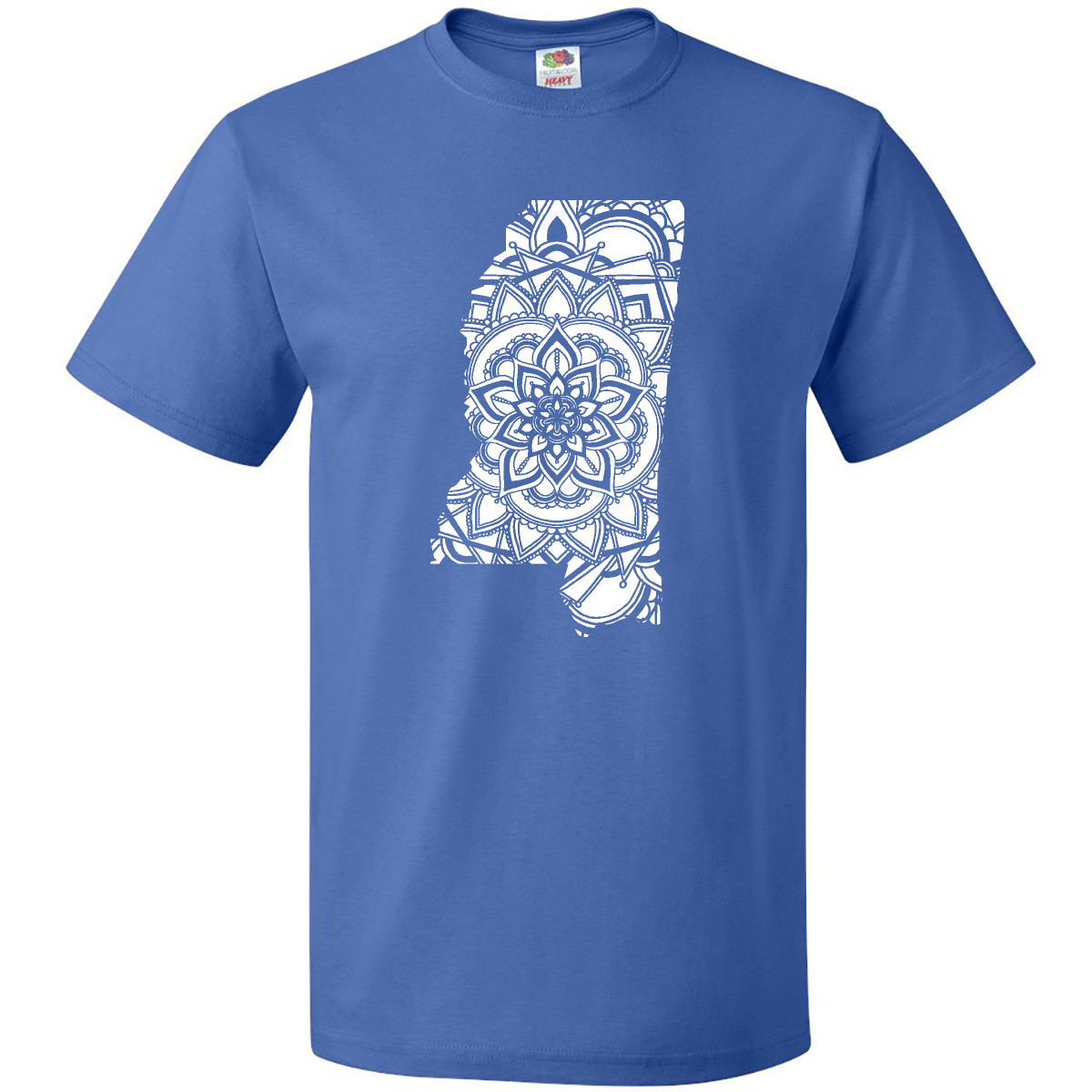 Inktastic Mississippi Silhouette Mandala T-Shirt State Home Design Flower Love - 第 11/13 張圖片