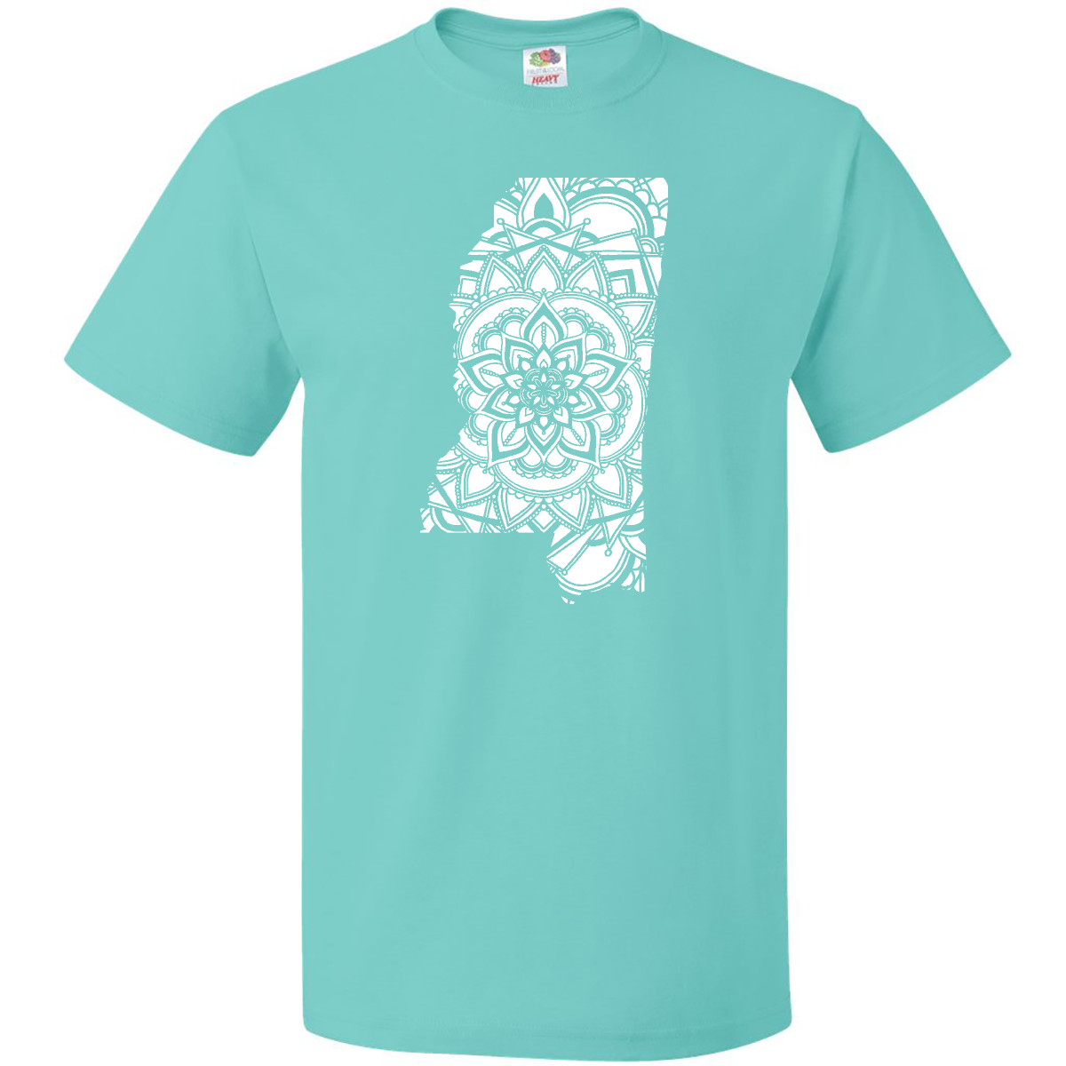 Inktastic Mississippi Silhouette Mandala T-Shirt State Home Design Flower Love - 第 12/13 張圖片
