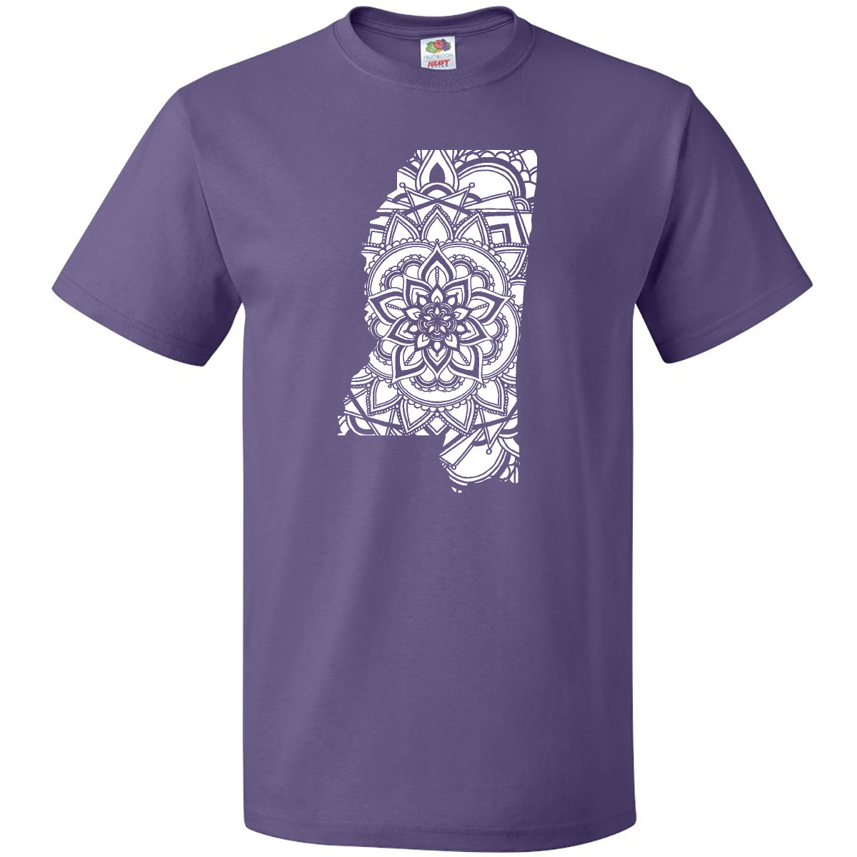 Inktastic Mississippi Silhouette Mandala T-Shirt State Home Design Flower Love - 第 9/13 張圖片