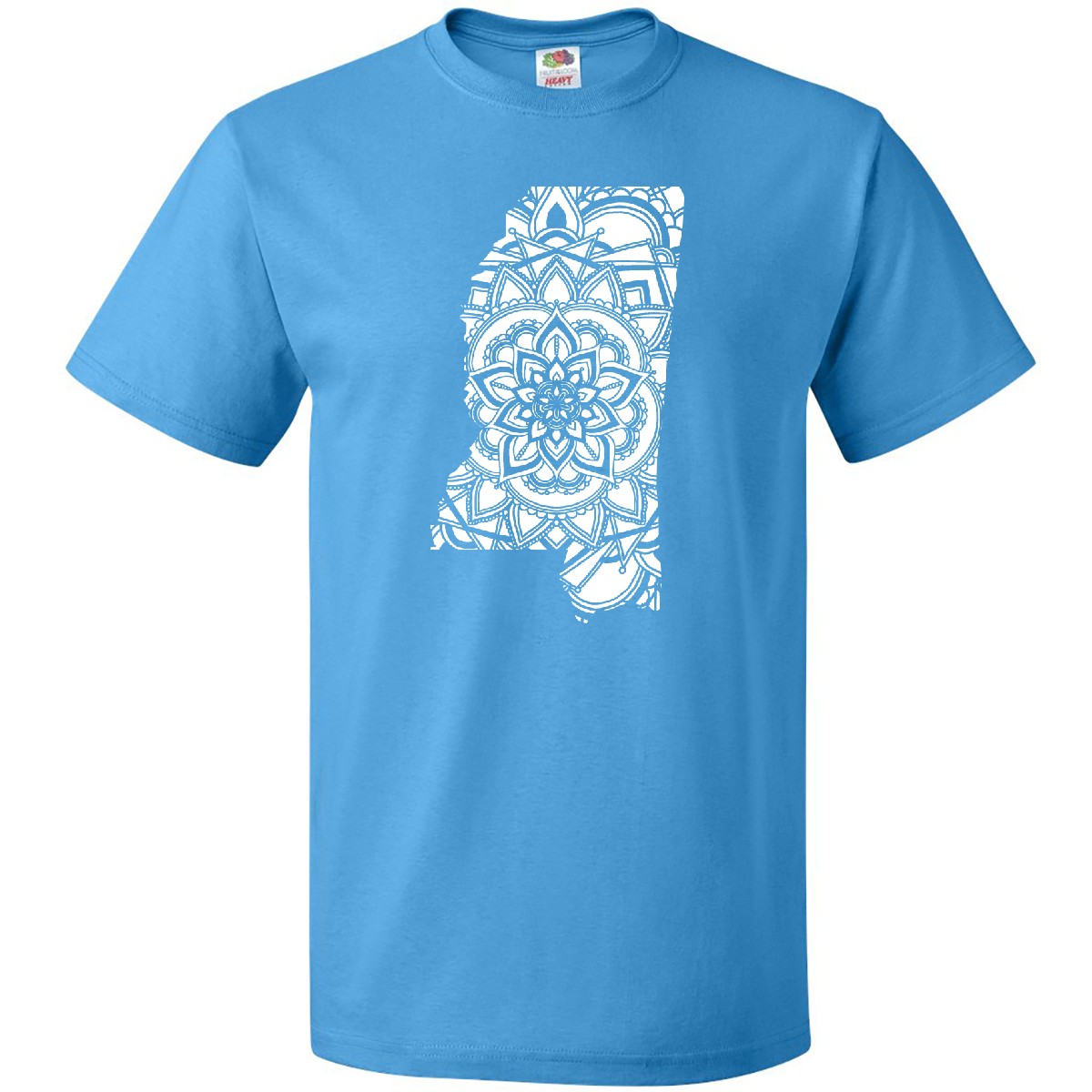Inktastic Mississippi Silhouette Mandala T-Shirt State Home Design Flower Love - 第 7/13 張圖片