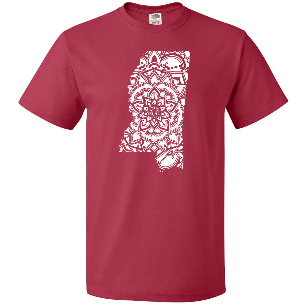 Inktastic Mississippi Silhouette Mandala T-Shirt State Home Design Flower Love - 第 10/13 張圖片