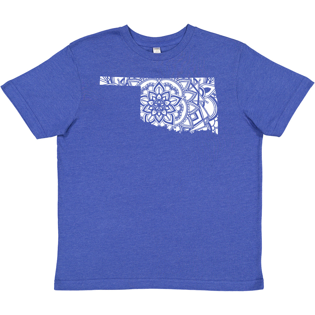 Inktastic Oklahoma Silhouette Mandala Youth T-Shirt State Home Design Flower Tee - Picture 9 of 9