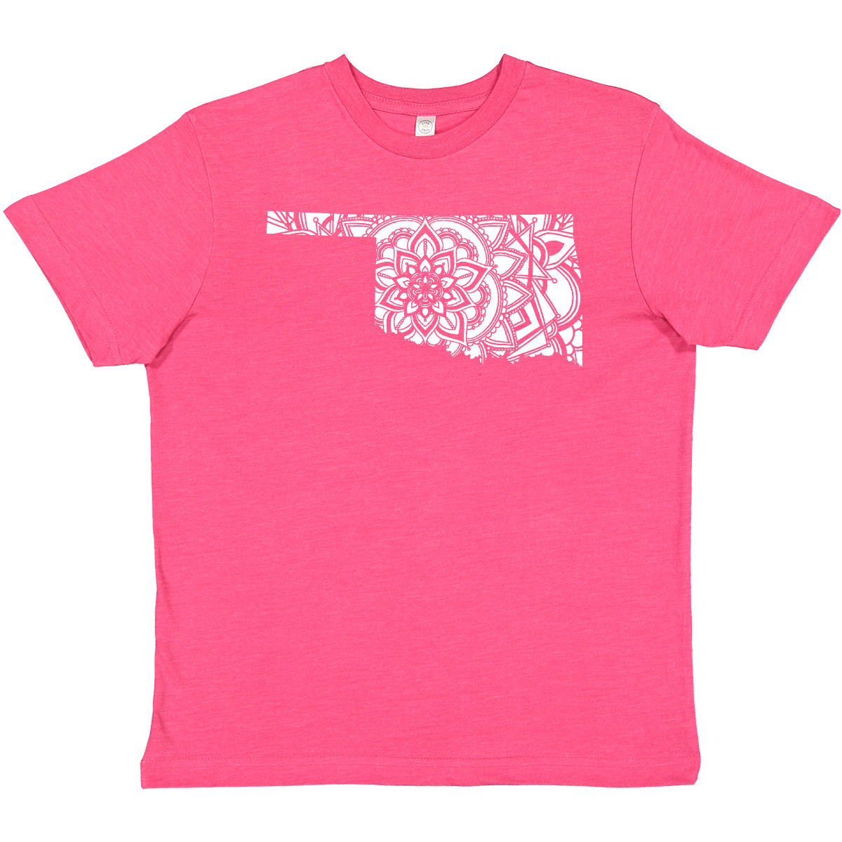 Inktastic Oklahoma Silhouette Mandala Youth T-Shirt State Home Design Flower Tee - Picture 8 of 9