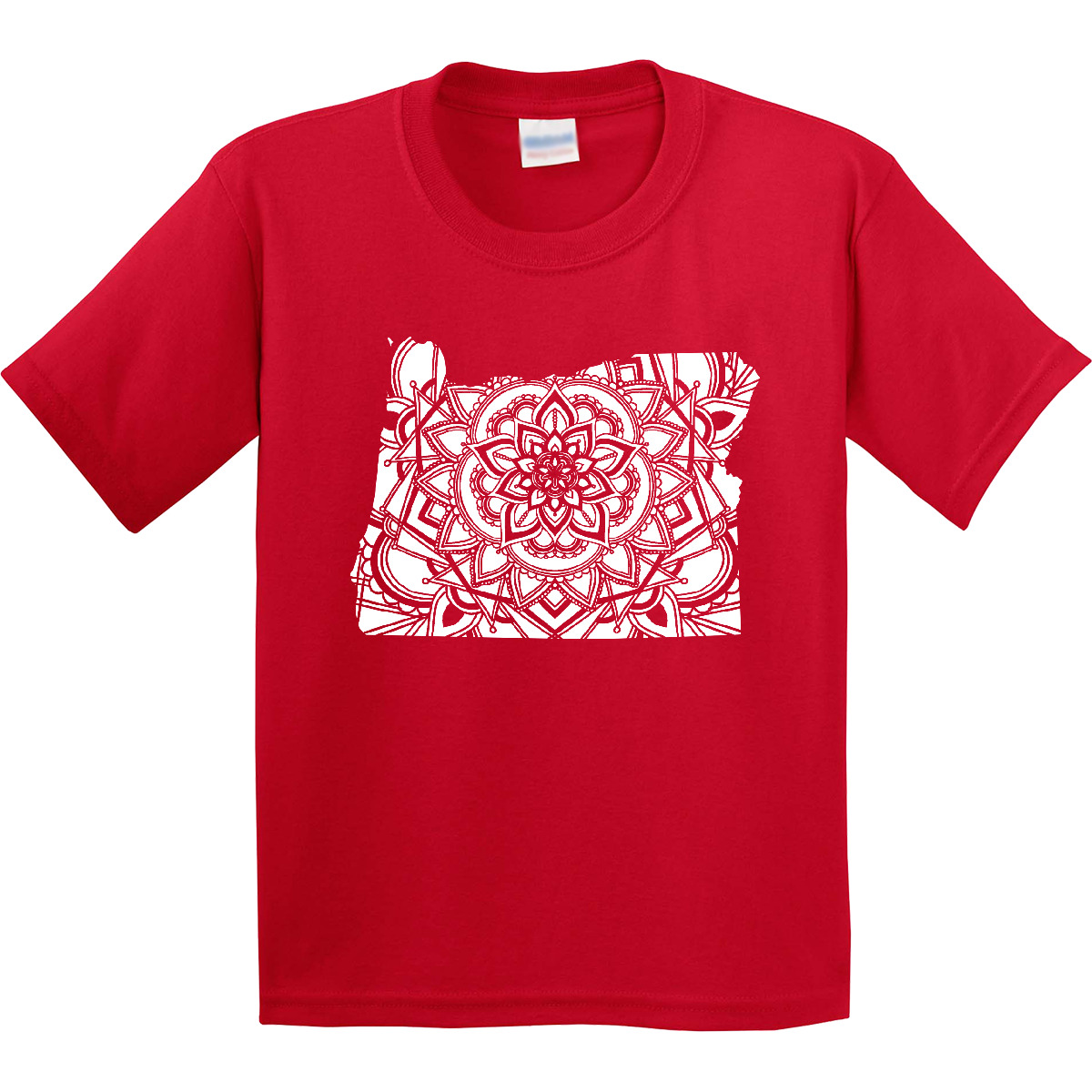 Inktastic Oregon Silhouette Mandala Youth T-Shirt State Home Design Flower Love - Picture 6 of 9