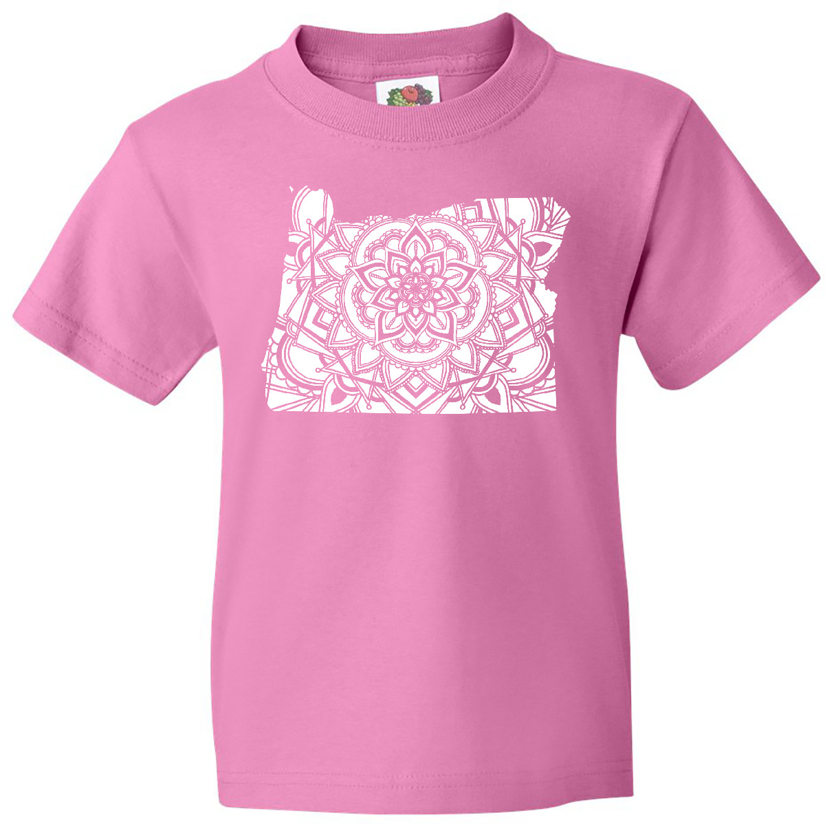 Inktastic Oregon Silhouette Mandala Youth T-Shirt State Home Design Flower Love - Picture 2 of 10