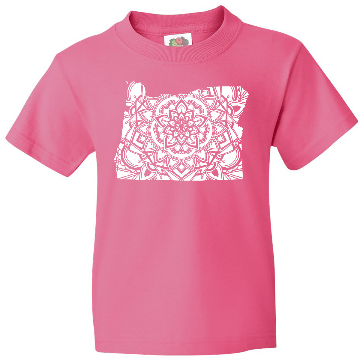 Inktastic Oregon Silhouette Mandala Youth T-Shirt State Home Design Flower Love - Picture 5 of 10