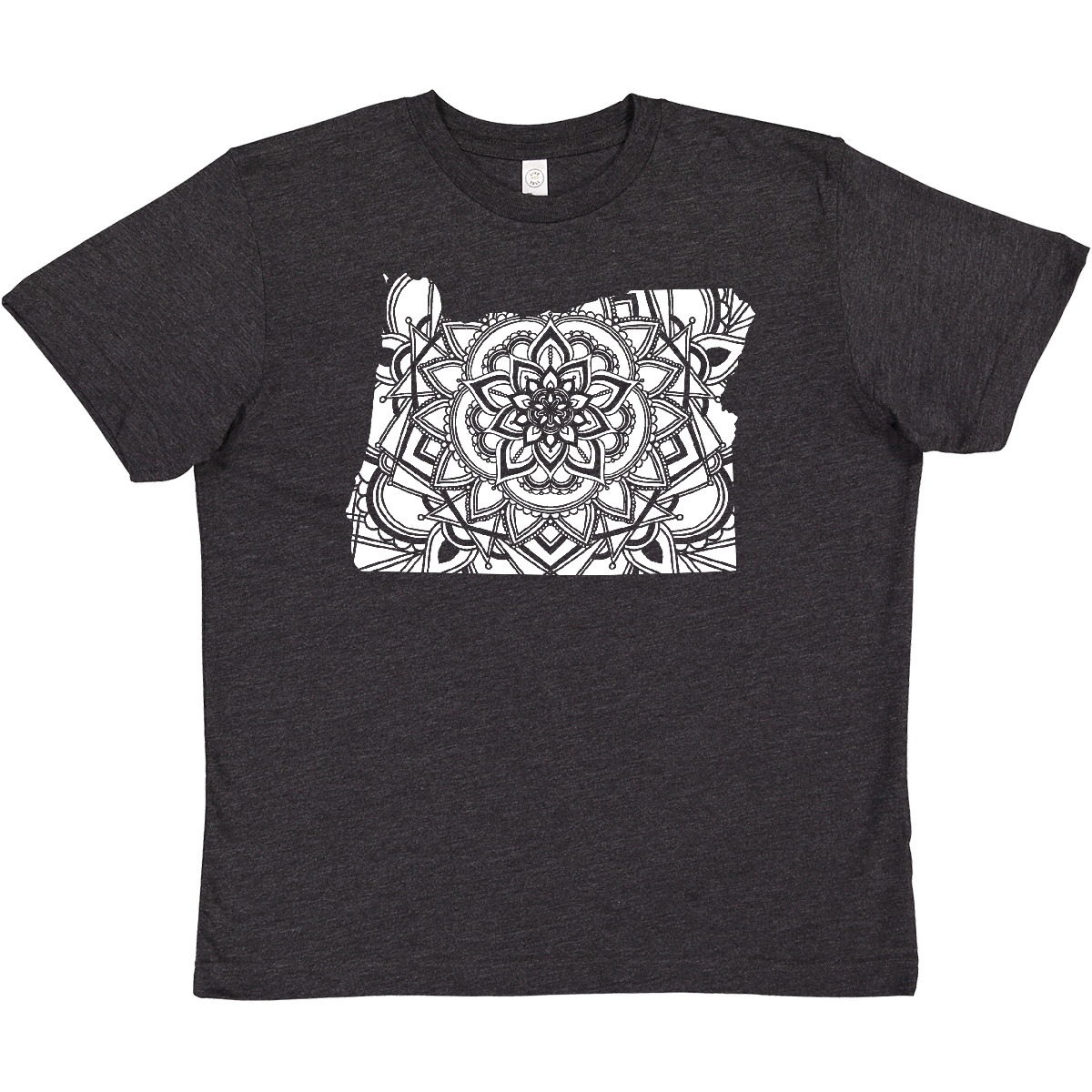 Inktastic Oregon Silhouette Mandala Youth T-Shirt State Home Design Flower Love - Picture 8 of 10