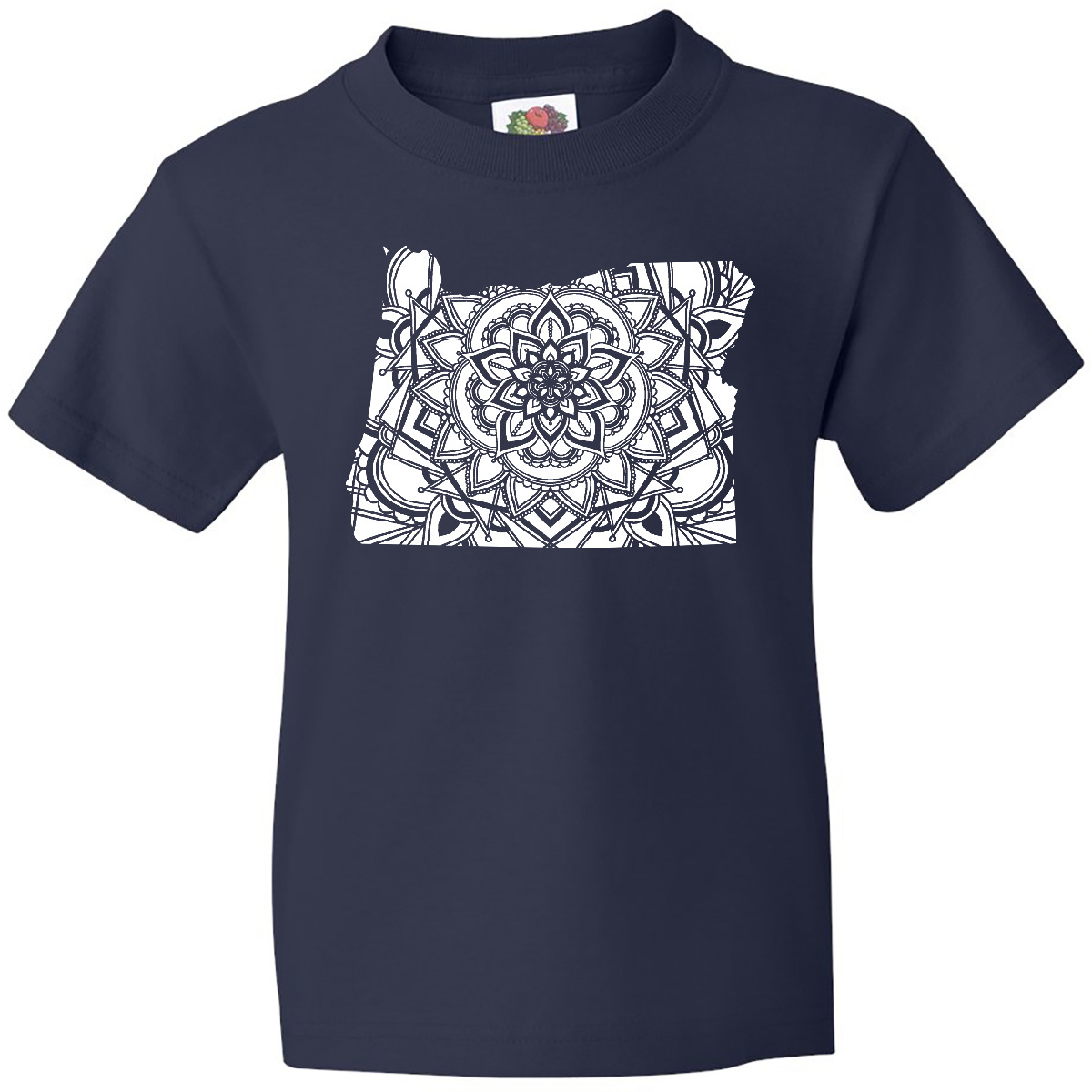 Inktastic Oregon Silhouette Mandala Youth T-Shirt State Home Design Flower Love - Picture 4 of 10