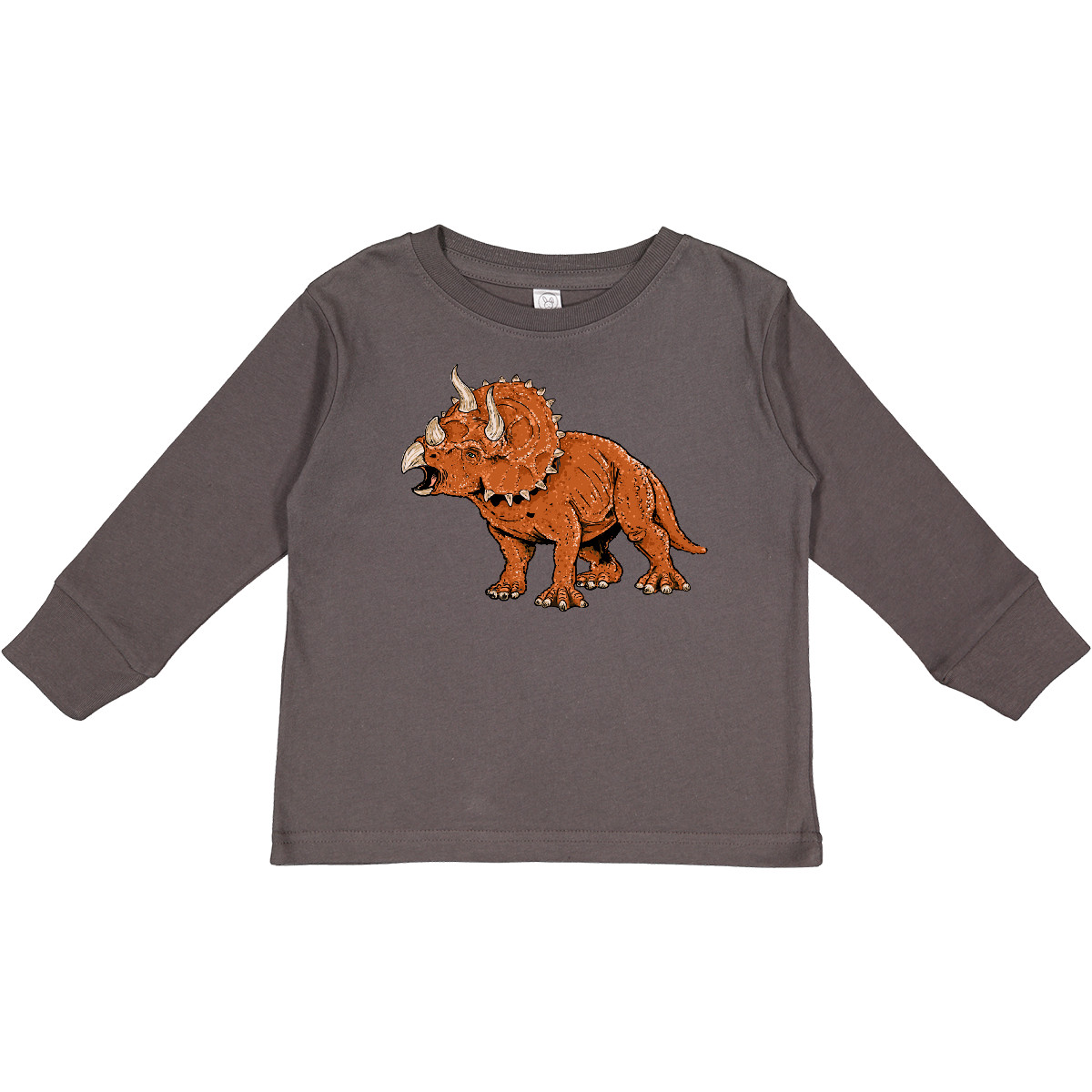 Inktastic Triceratops Roaring Toddler Long Sleeve T-Shirt Dinosaurs Dinousaur